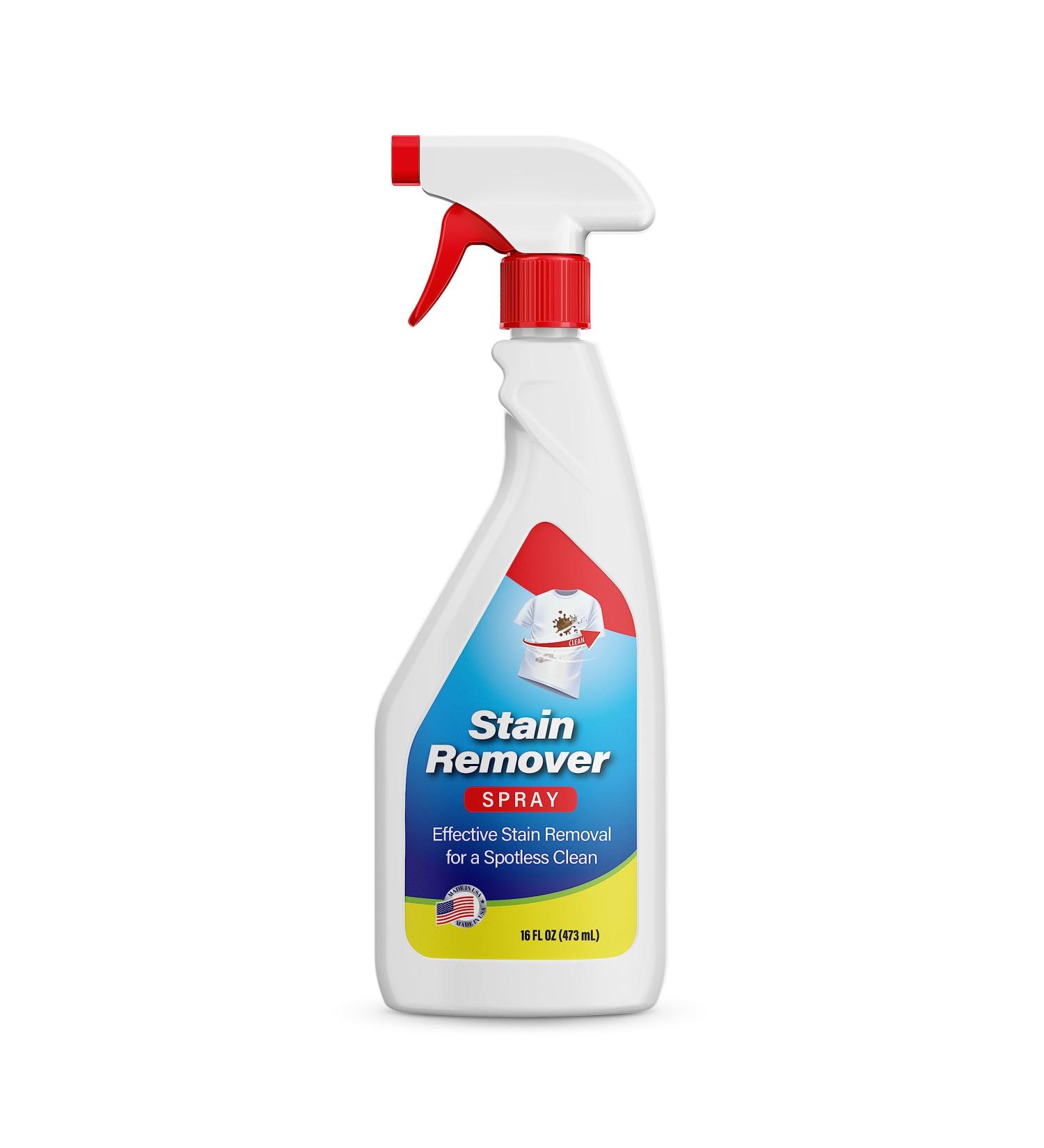 Stain Remover Spray - Spot Cleaner for Carpet Upholstery Fabric and Clothes - Kids and Baby Laundry Stains Treater - Removes Blood Wine Ink - 16oz