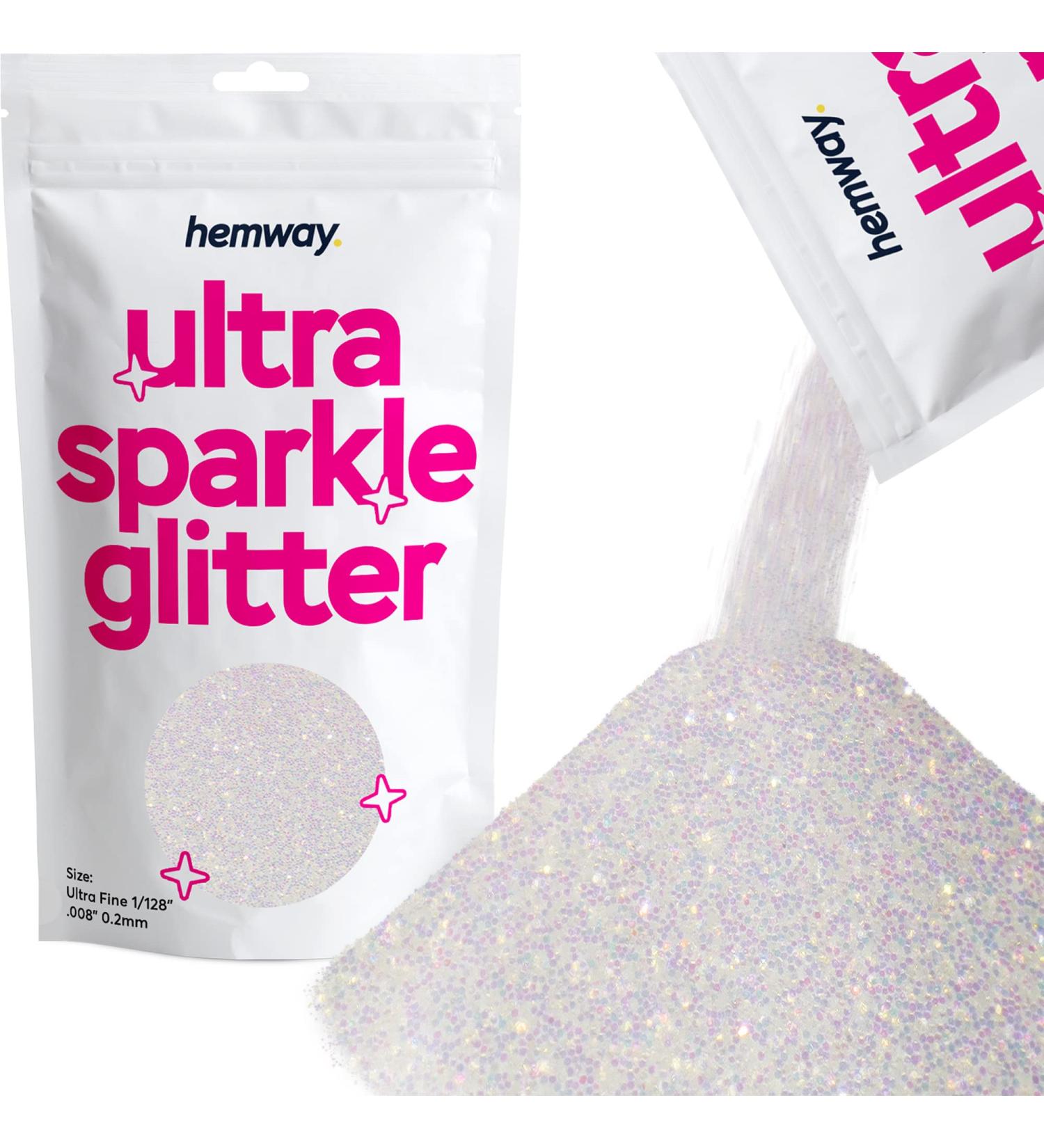 Hemway Mother of Pearl Iridescent Ultrafine Glitter - 100g / 3.5oz for Arts, Crafts, Nails, Cosmetics, Resin, Festival, Face, Hair - Buy Online on GoSupps.com