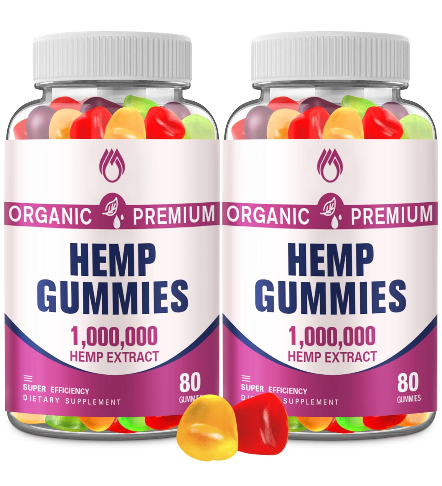 Premium Hemp Gummies High Potency for Pain Sleep Anxiety Inflammation Relief Extrat Sthenthen Edible Bear Gummy for Adults Rich in Omega 3 6 9(2-Pack) 80 Count (Pack of 2) - Buy Online on GoSupps.com