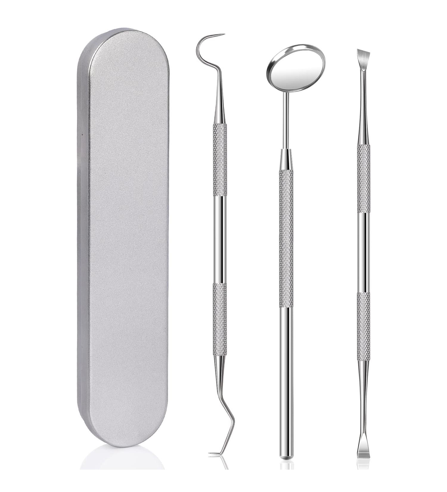 Dental Tools Set - 3PCS Stainless Steel Teeth Cleaning Kit by Sopito: Scraper, Scaler, Pick for Plaque Removal - Buy Online on GoSupps.com