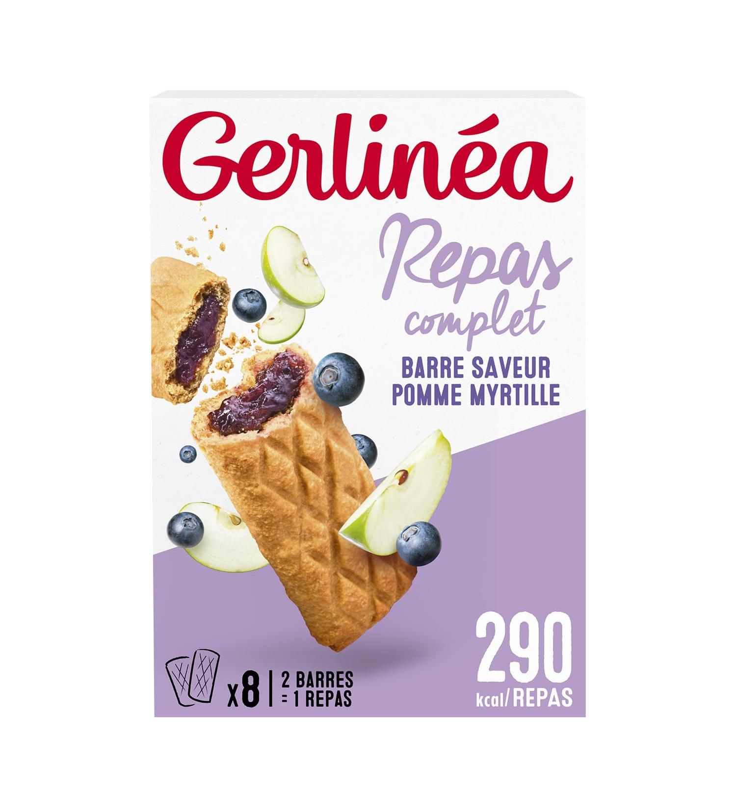 Gerlin a - Barre Fourr e - Substitut de Repas Complet et Rapide - Saveurs : Pomme Myrtille - 199289 Pomme Myrtille 8 Unit (Lot de 1) - Buy Online on GoSupps.com
