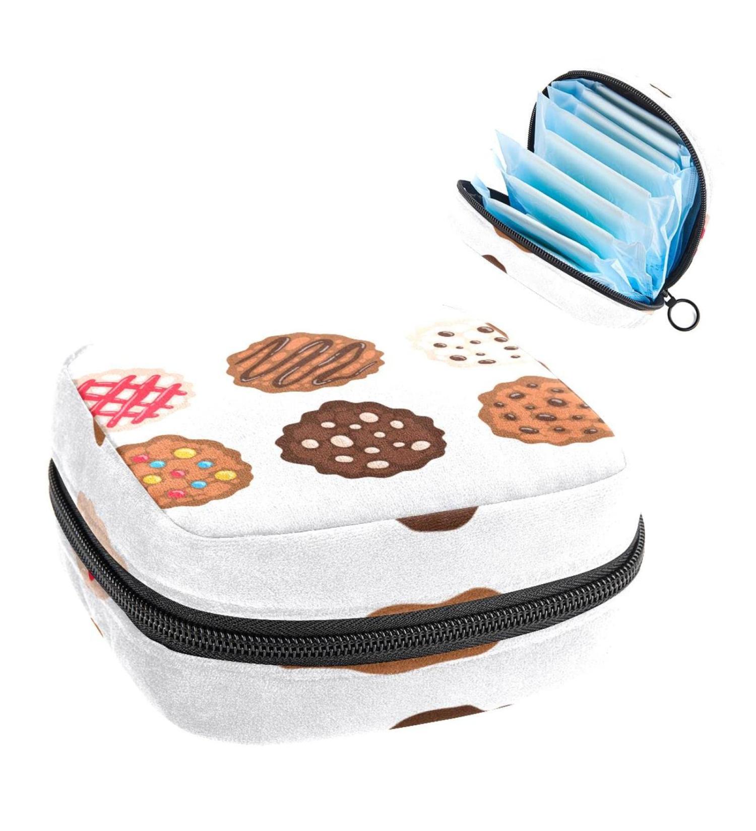 Buy Women's Bonds Storage Pockets Stillpad Holder Chocolate Chip Cookies Portable Period Kit Bag for Girls - Buy Online on GoSupps.com