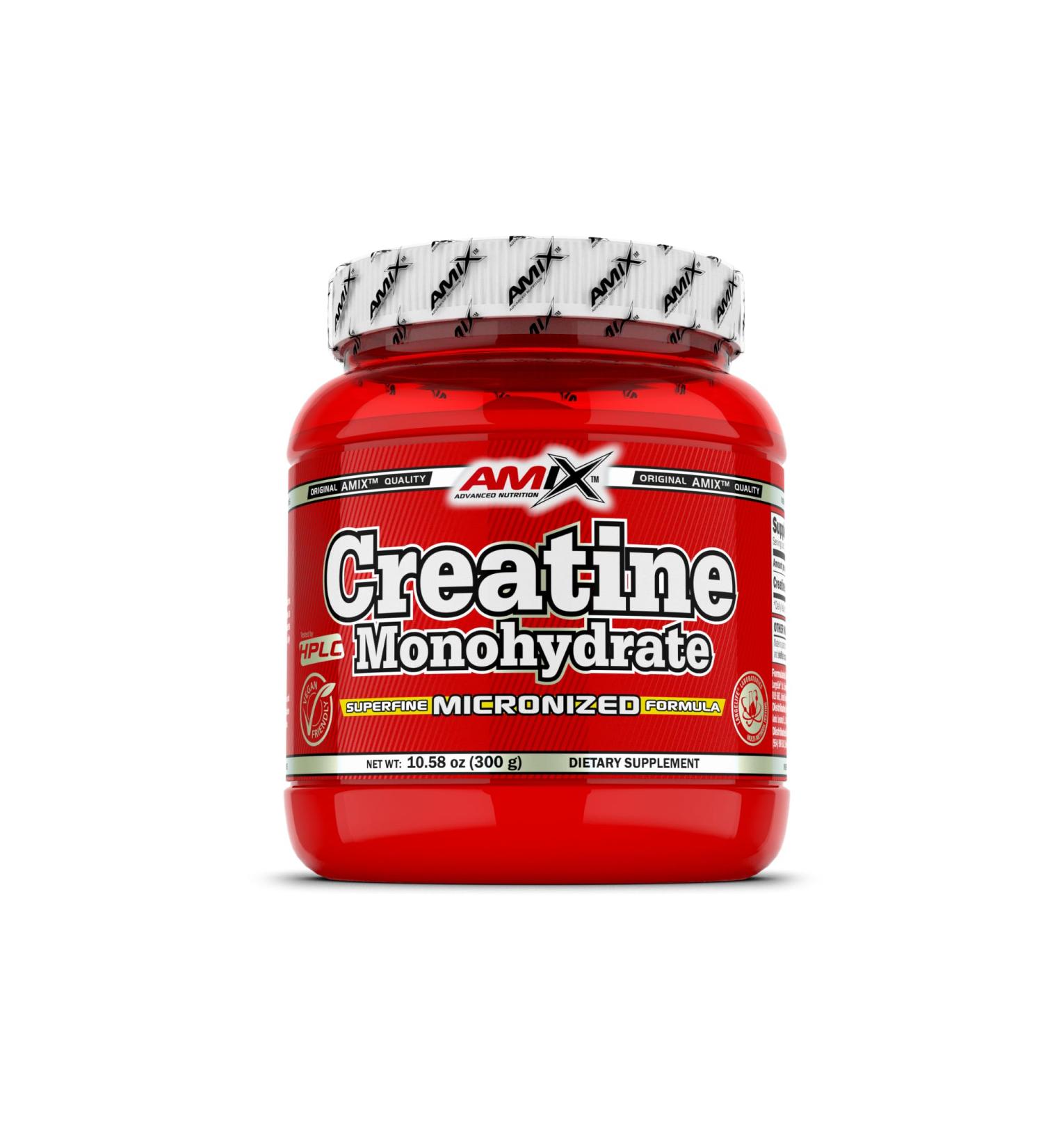 Amix Creatine Monohydrate Powder - Unflavored Creatine Monohydrate Supplement for Muscle Gain Strength and Performance - Creatina Powder 300 Grams - Buy Online on GoSupps.com