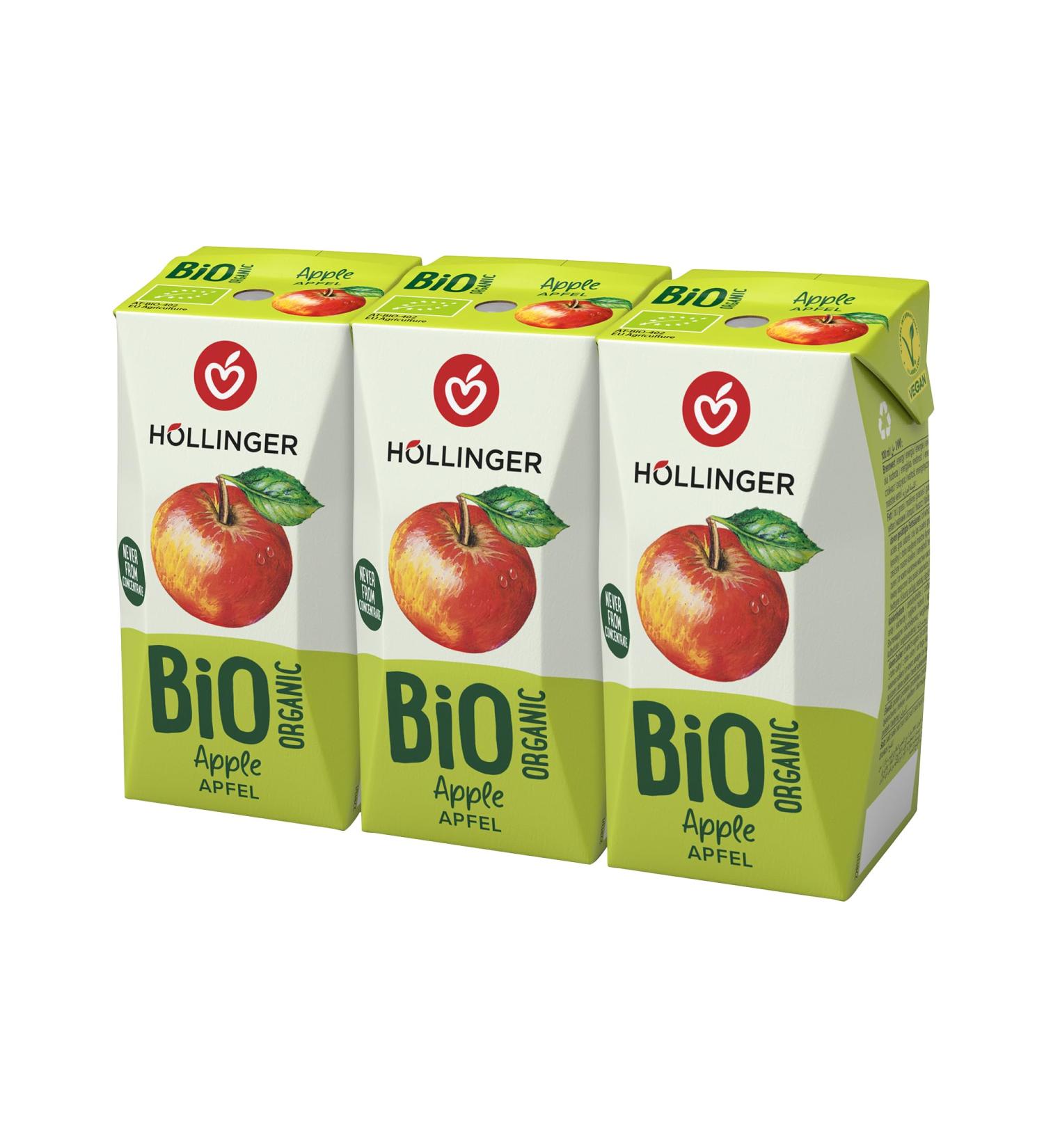  H llinger Organic Apple 3 x 200 ml - Buy Online on GoSupps.com
