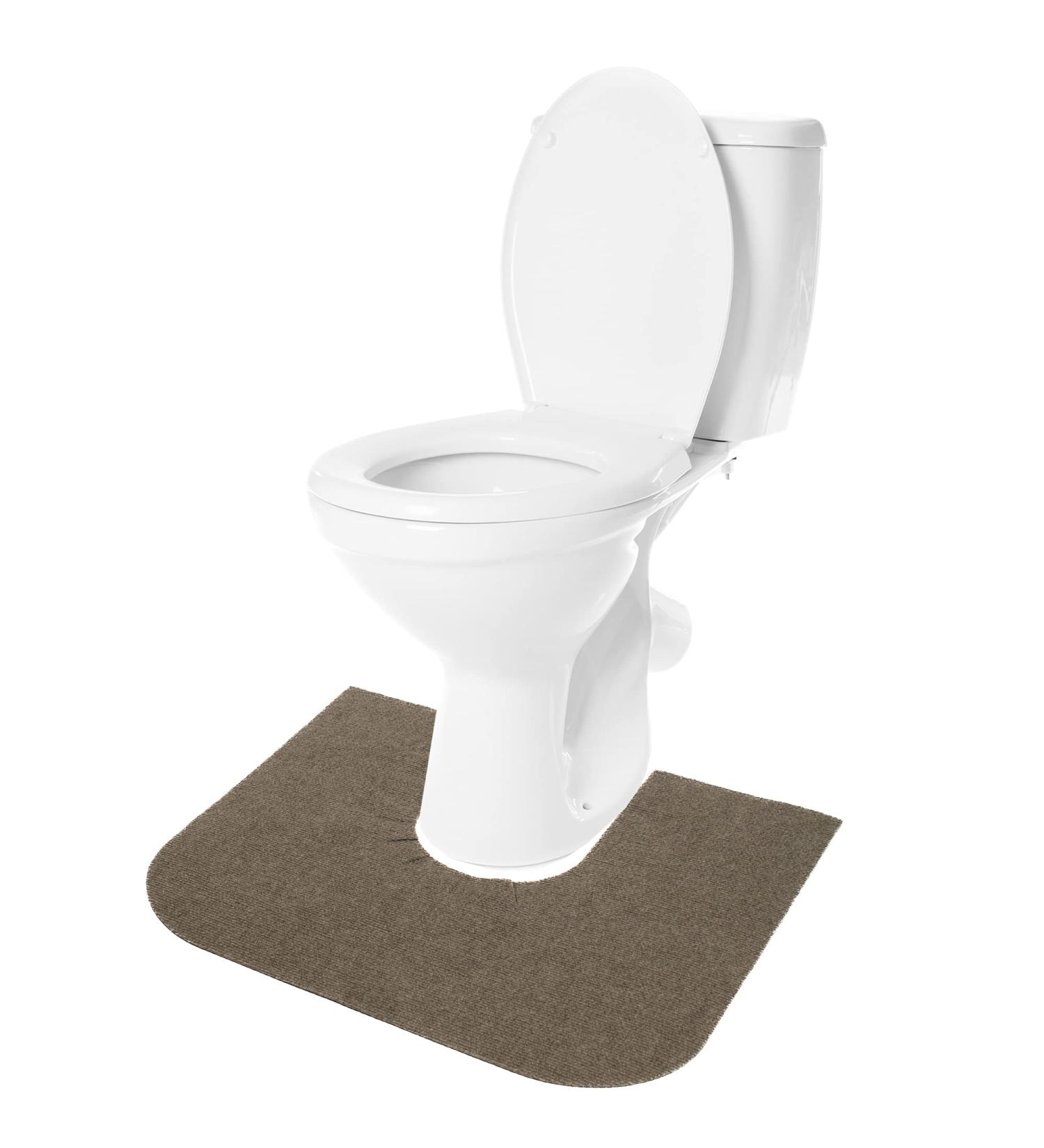 Resilia Rounded Commode Potty Training Mats - Super-Absorbent 2-Pack Universal Bathroom Protector Pads for Kids, Tan - Buy Online on GoSupps.com