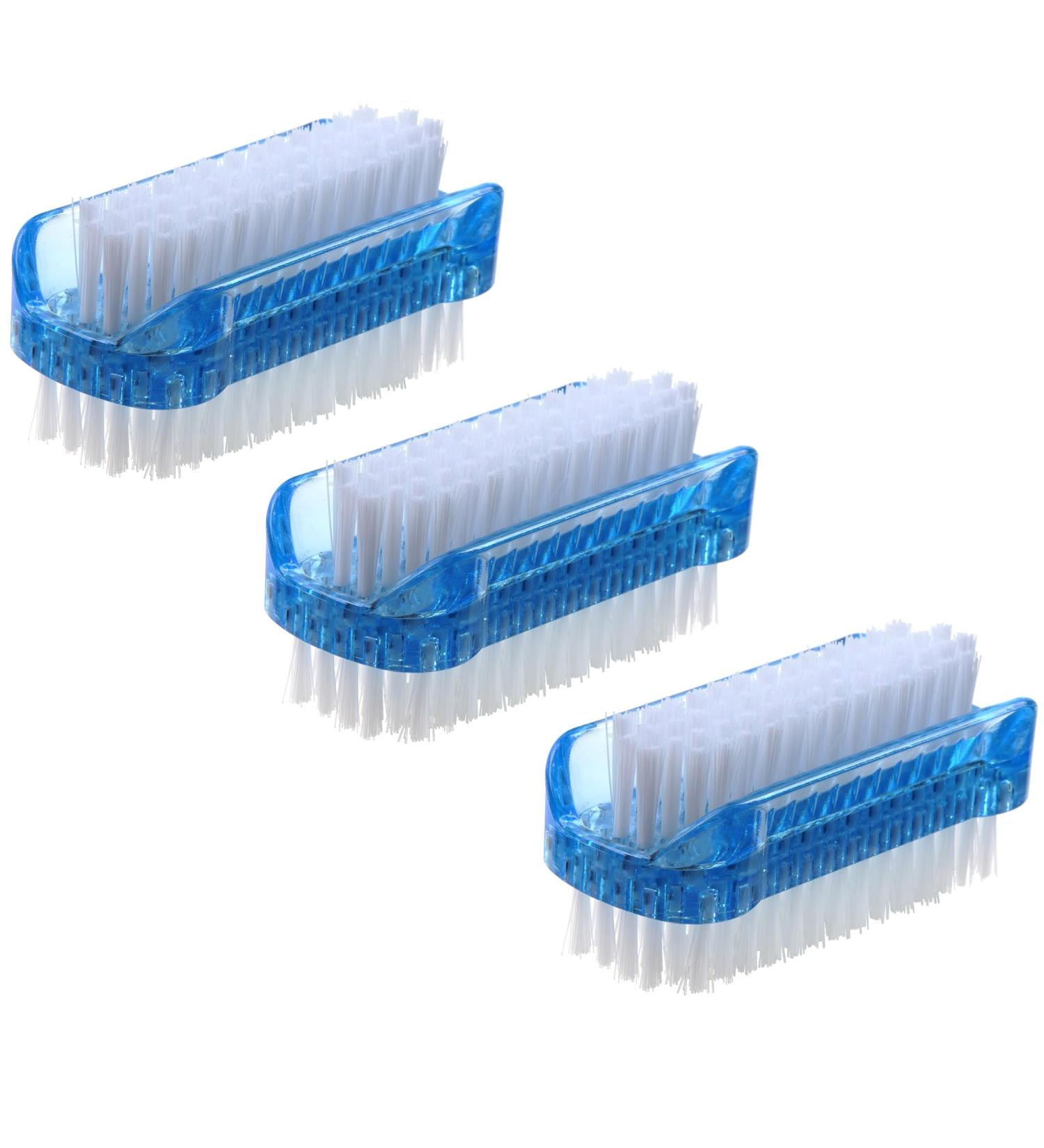 Amathings Double-Sided Hand Washing Brush Set - 3 Universal Cleaning Brushes for Hands & Surfaces (Blue) - Nail & Hand Cleaning Tools - Buy Online on GoSupps.com
