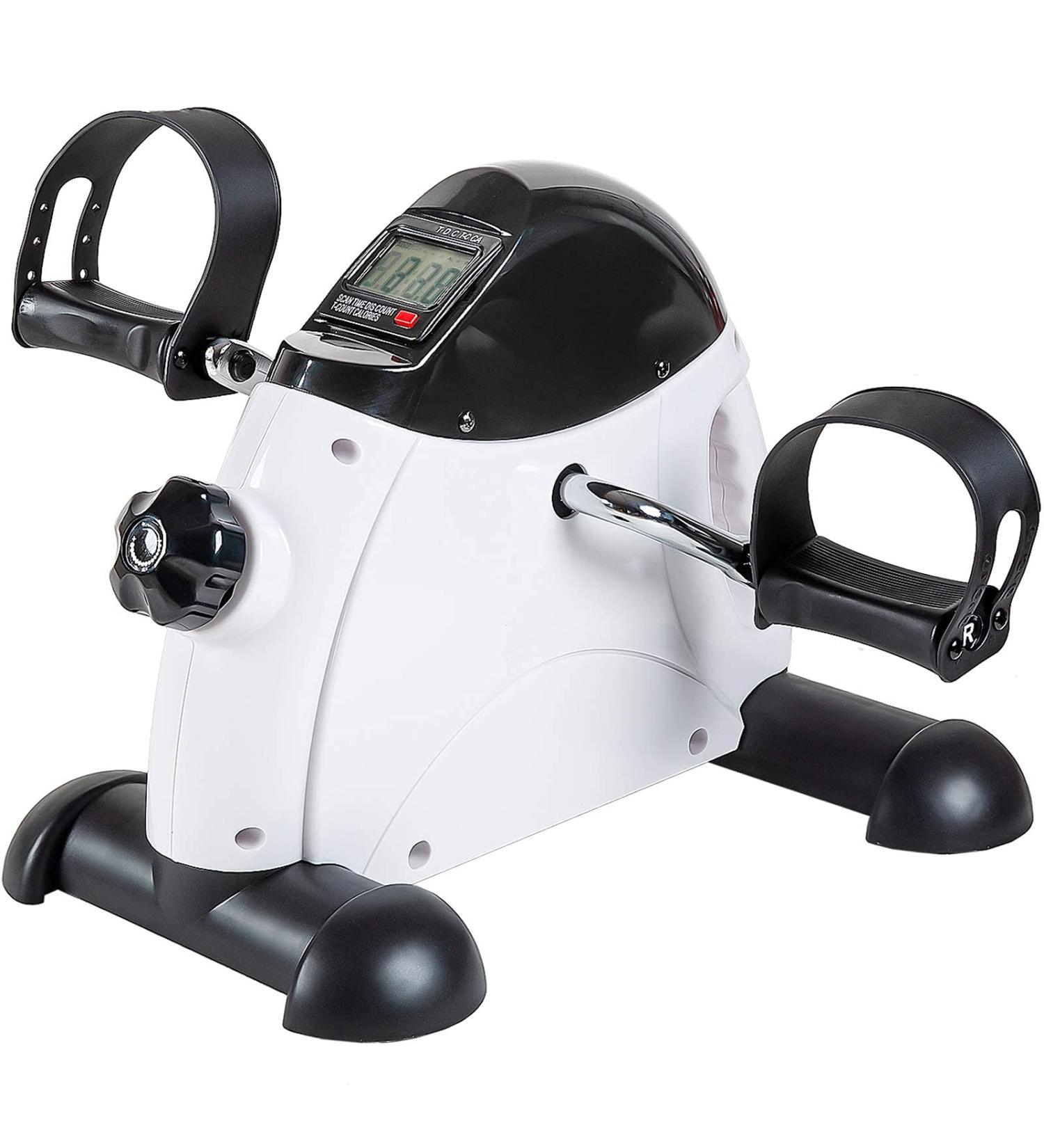 GOREDI Pedal Exerciser Stationary Mini Exercise Bike - LCD Display, Seniors Arm/Leg Exercise - White - Buy Online on GoSupps.com