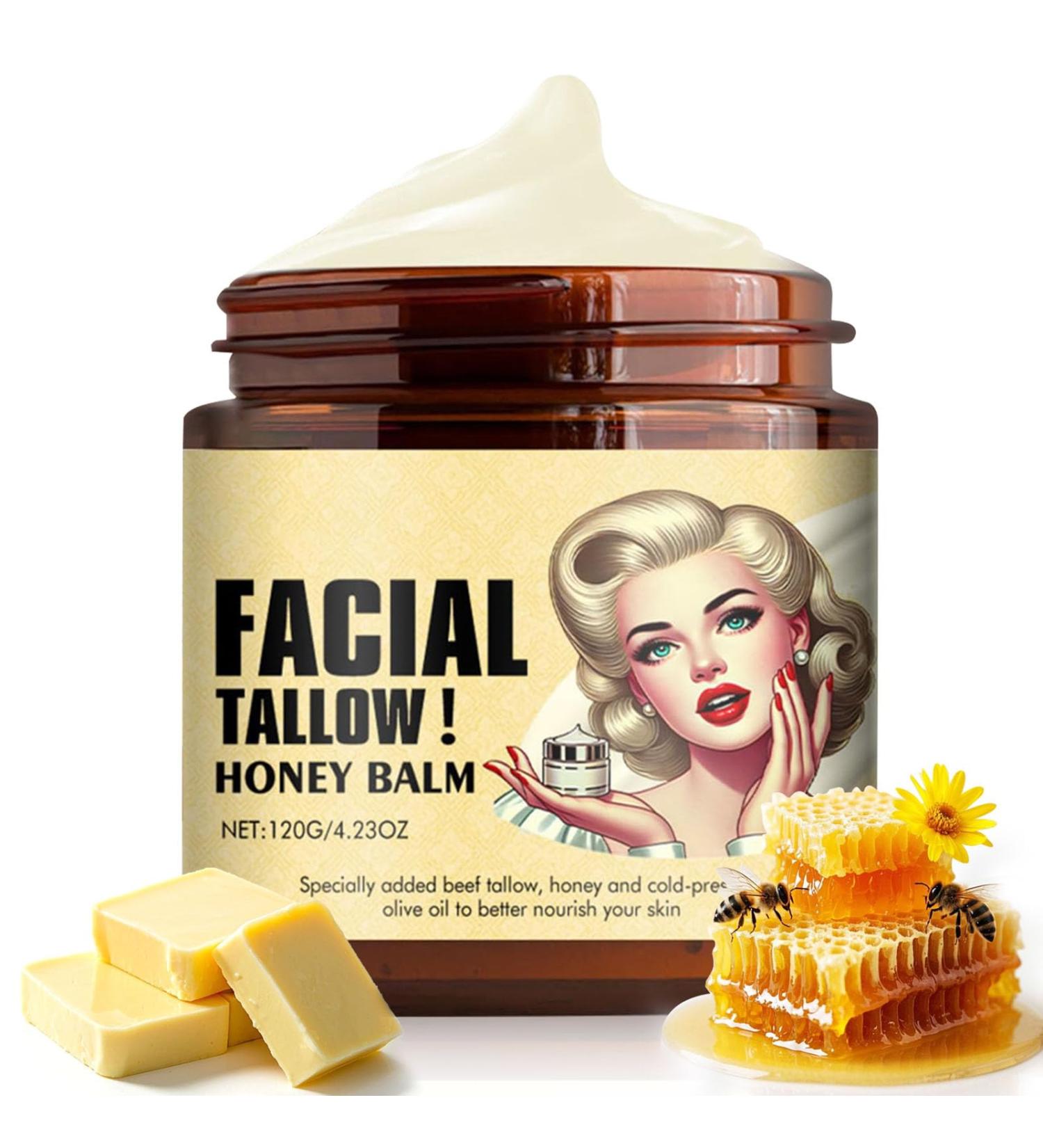 Slevnquy Grass - Fed Beef Tallow for Skin - Luxurious Whipped Tallow and Honey Balm All - in - One Moisturizer for Face & Body - Deep Nourish & Hydrate (1PCS * 120g) - Buy Online on GoSupps.com