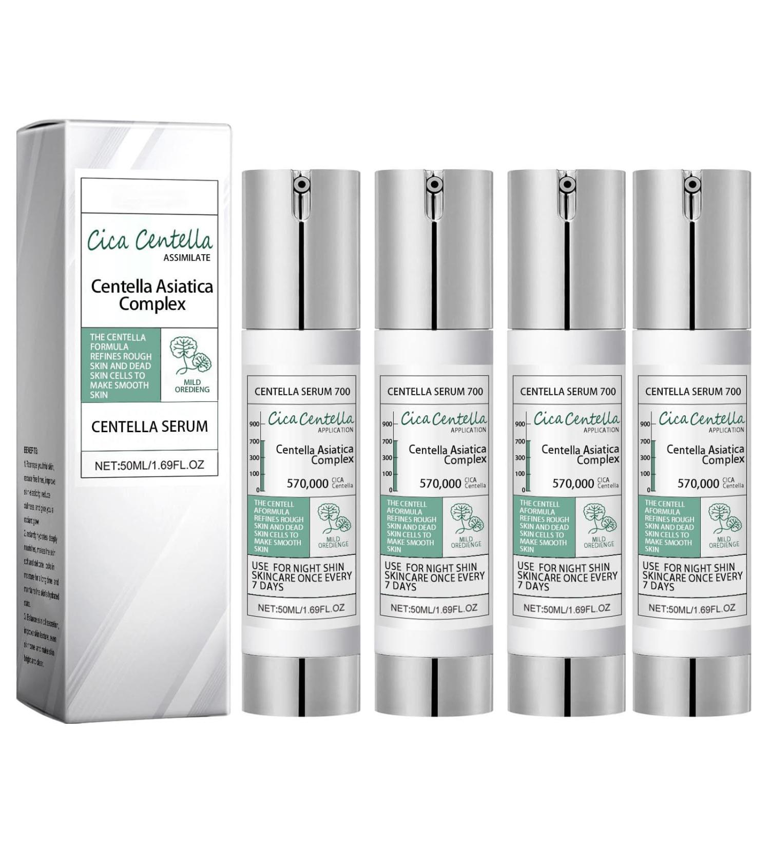 Centella Ampoule Serum - 4 Pack Intensive Face Essence Reedle Shot 100/300/700 Helps Absorption Centella and Hyaluronic Acid Complex 50ml (One Size Reedle Shot 700) Reedle Shot 700 50 ml (Pack of 4) - Buy Online on GoSupps.com
