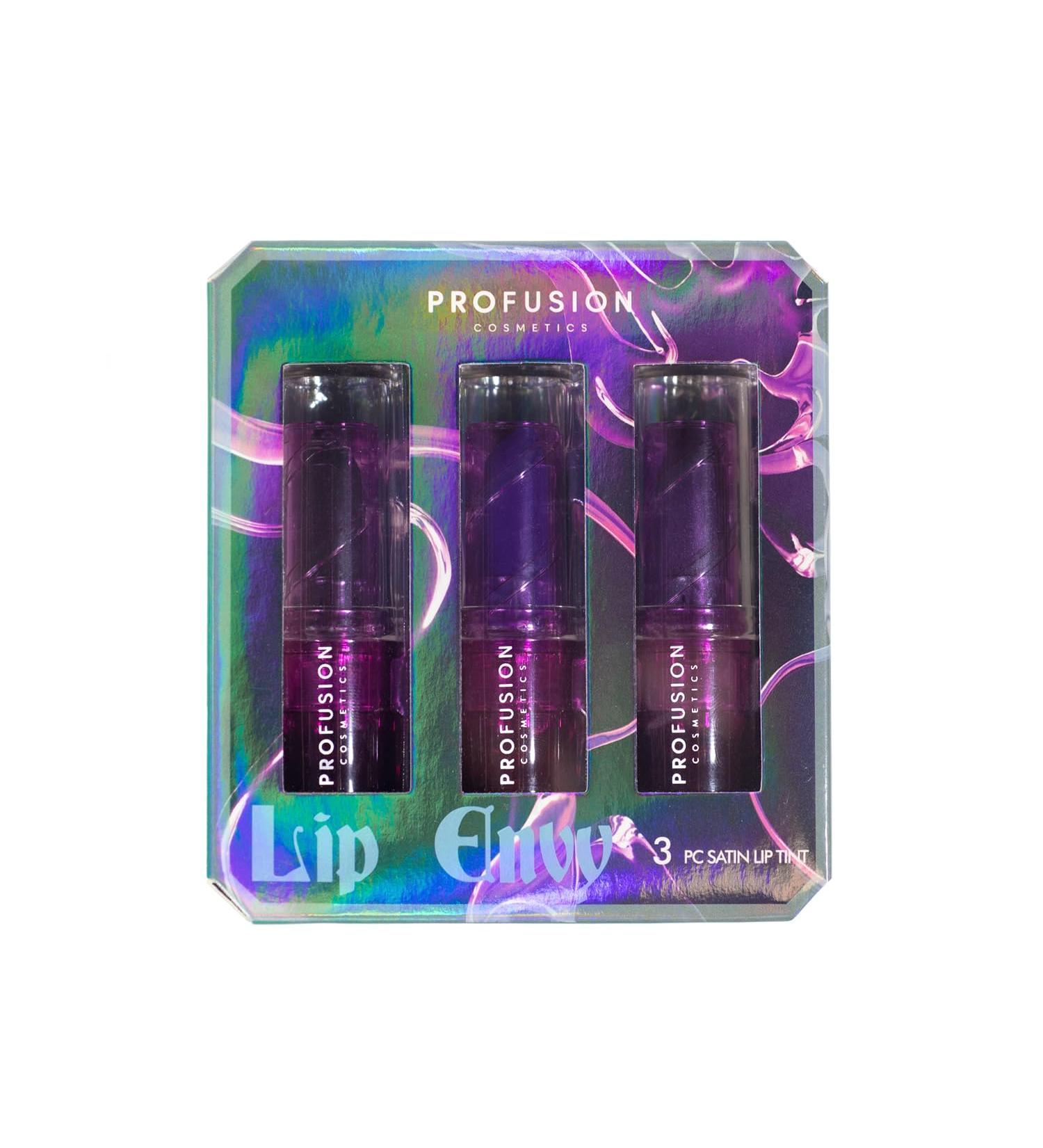 Profusion Cosmetics Sea Witch 3 PC Satin Lip Tint Set Long Lasting Glamour with Mesmerizing Shades Dive Into Intense Color and Rise Your Makeup Routine With Premium Beauty Tool
