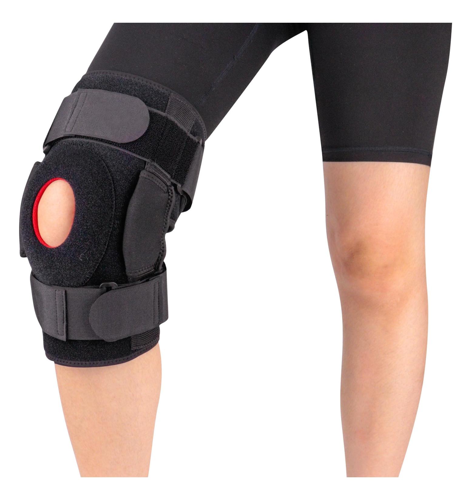 Buy Adjustable Hinged Knee Brace XL - Dual Side Hinges Open Patella Pain Relief & Stable Support - International Shipping - Buy Online on GoSupps.com