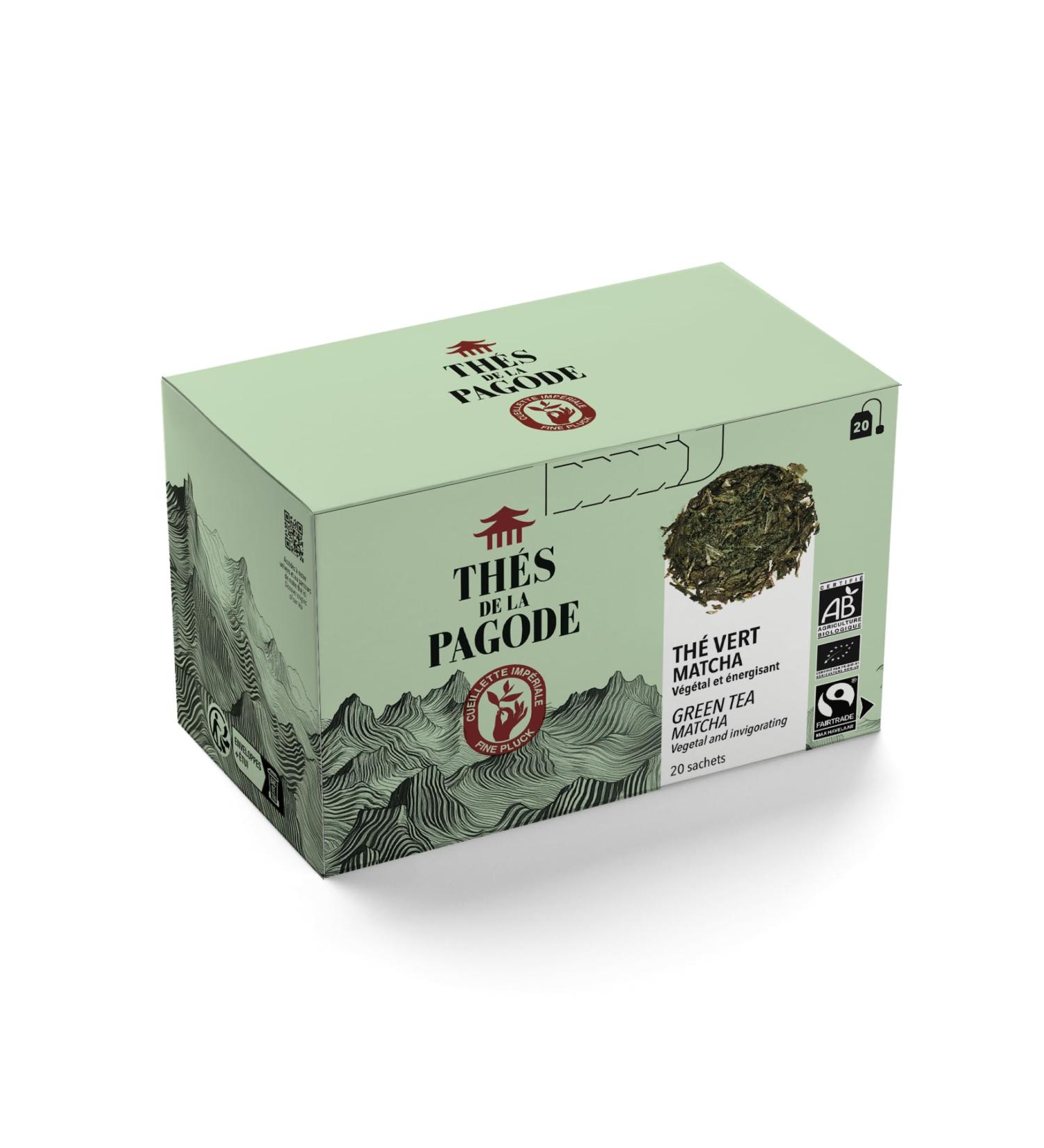 Th s de La pagode - Th Vert et Matcha Bio - V g tal et nergisant - Infusion Douce et quilibr e - D licatesse Aromatique - 20 Infusettes - Buy Online on GoSupps.com