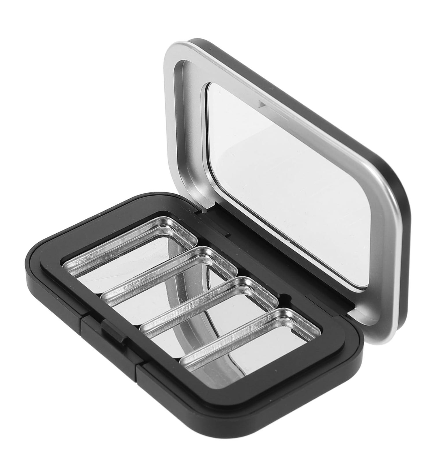 MAGICLULU Organisateur de Palette de Fards Paupi res Magn tique Lot de 4 Bo tes Noires Mates Couvercle Transparent pour Palettes Rechargeables et Maquillage - Buy Online on GoSupps.com