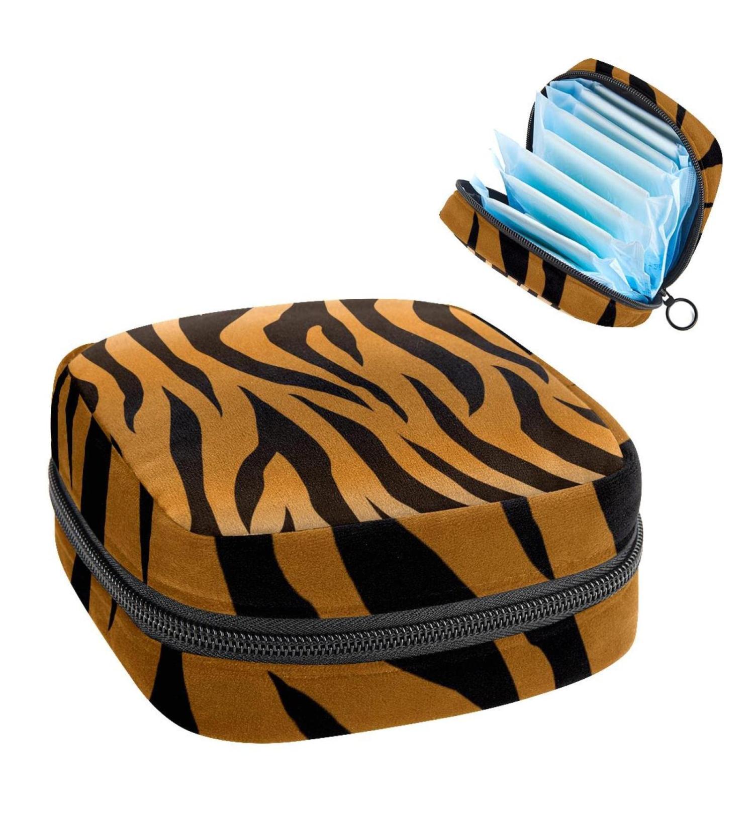 Tiger Sanitary Napkin Storage Bag Feminine Menstrual Cup Pouches Nursing Pad Holder Tampon Bags Portable Period Bag for Women Teen Girls 1Pcs Multi-colored 7 - Buy Online on GoSupps.com