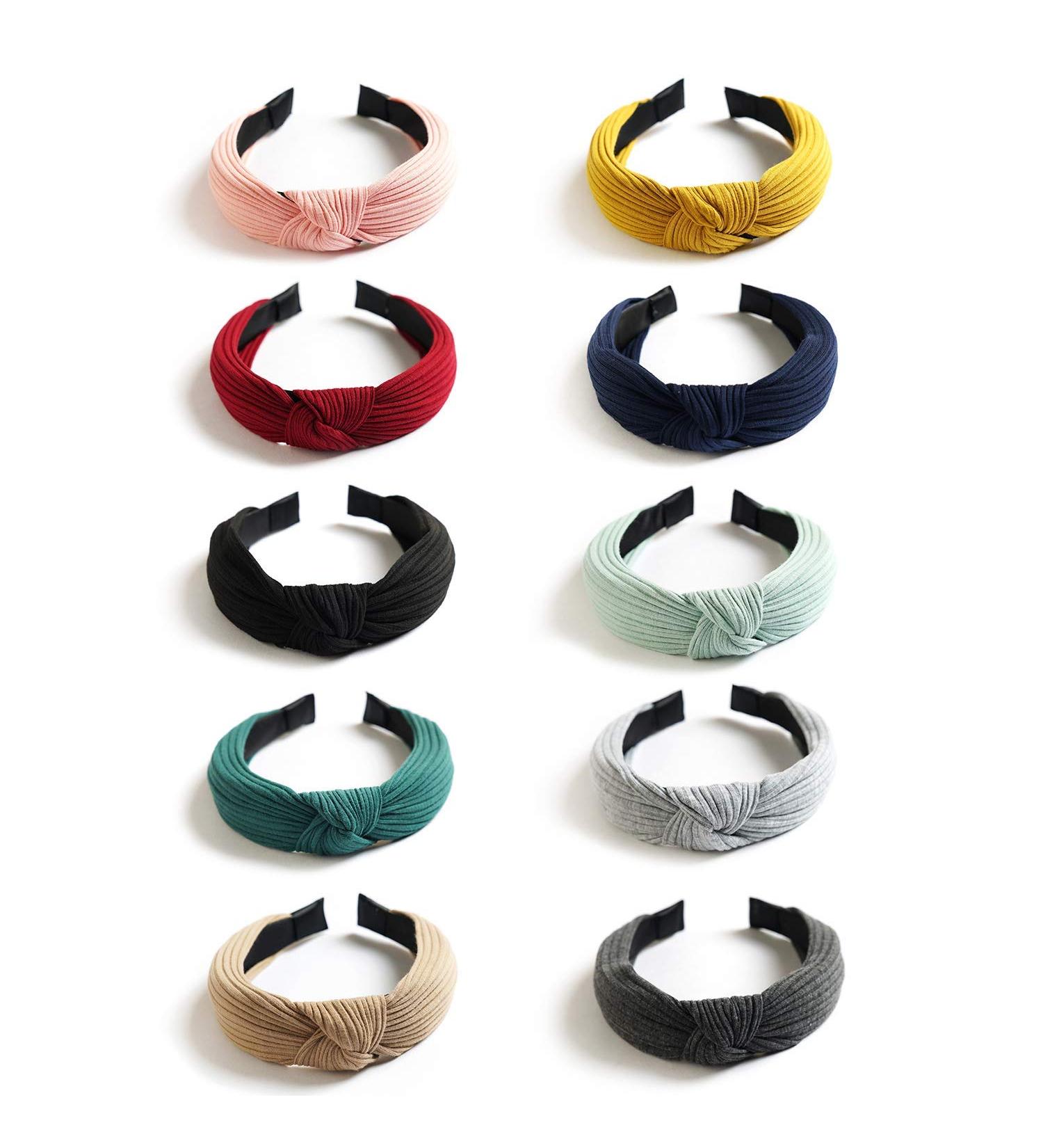 10 Pack Wide Headbands for Women & Girls | Kisslife Knot Turban Hair Accessories - 10 Colors - Buy Online on GoSupps.com
