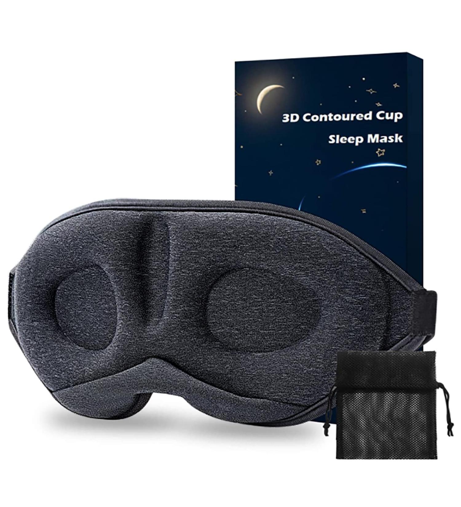 Zurzache Sleep Mask - 3D Comfort Light Blockout for Women and Men - Ultra Soft Eye Shade Cover for Sleeping, Travel, and Nap - Dark Grey - Buy Online on GoSupps.com