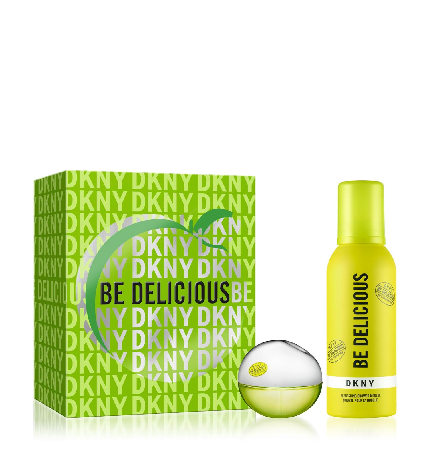 DKNY Be Delicious Eau de Parfum 2 Piece Gift Set (1.0 Fl Oz + Shower Mousse) - Buy Online on GoSupps.com