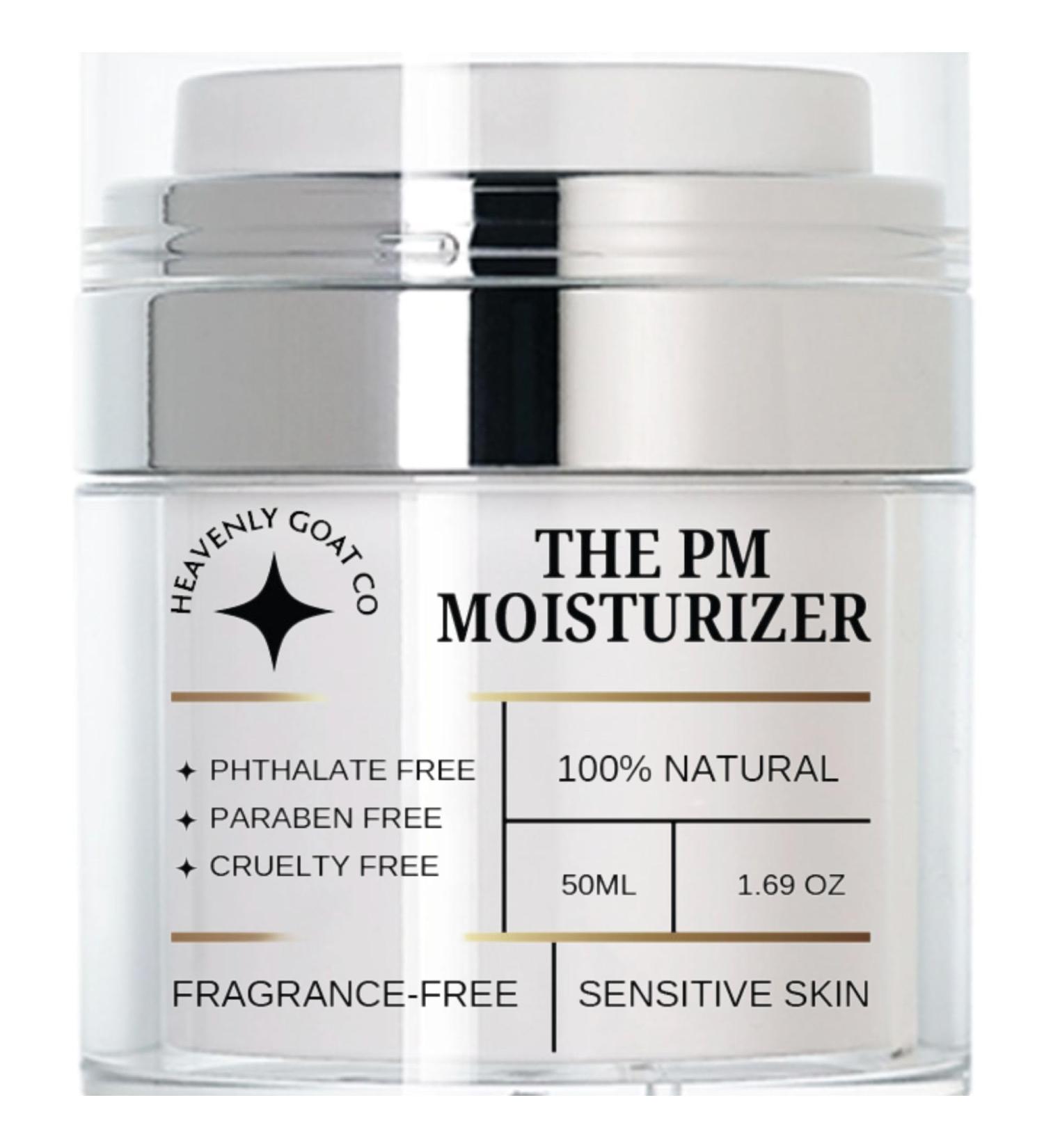 LuxeJoie Heavenly Goat PM Moisturizer - Goat Milk Night Cream 1.69 oz | Microbiome Skincare with Prebiotics & Probiotics - Buy Online on GoSupps.com