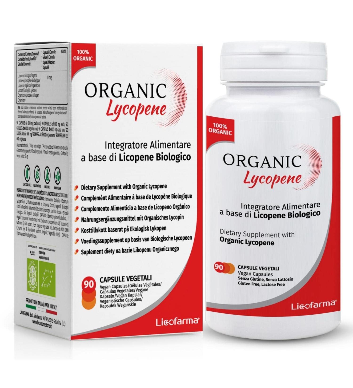 Organic Lycopene - Antioxidant Supplement with Certified Organic Lycopene - 90 Capsule Pack - Buy Online on GoSupps.com