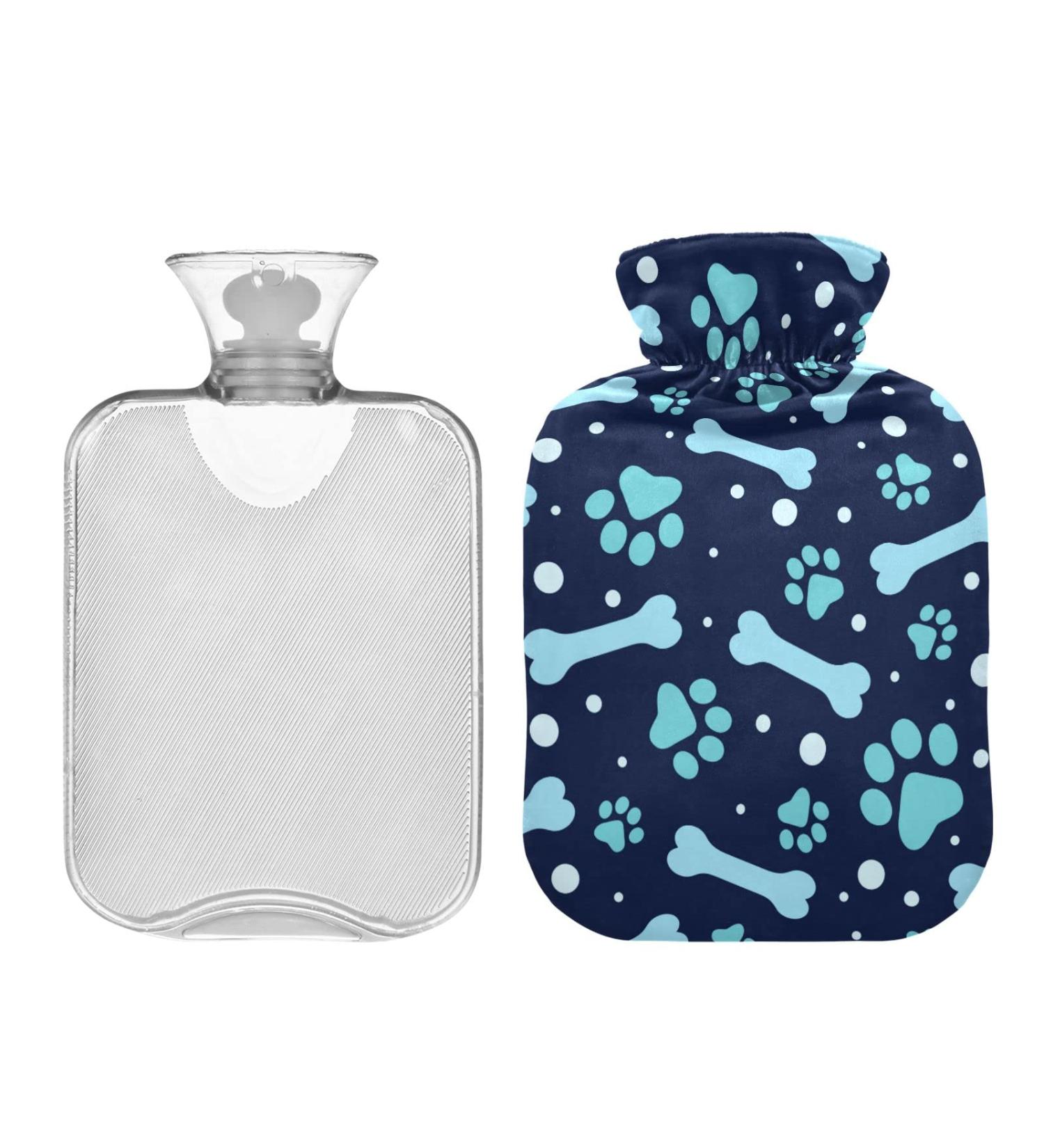 Mnsruu 2L Hot Water Bottle with Soft Paw & Bone Cover - Perfect Christmas Gift for Women & Kids - Buy Online on GoSupps.com