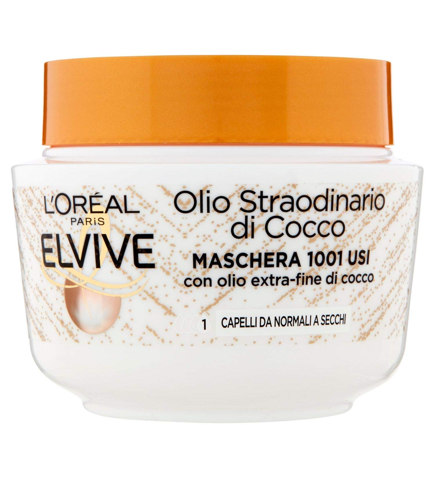 Or al Paris Elvive Care Mask with Coconut Oil for Normal to Curly Hair | 300 ml - Nourish & Revitalize Your Hair - Buy Online on GoSupps.com