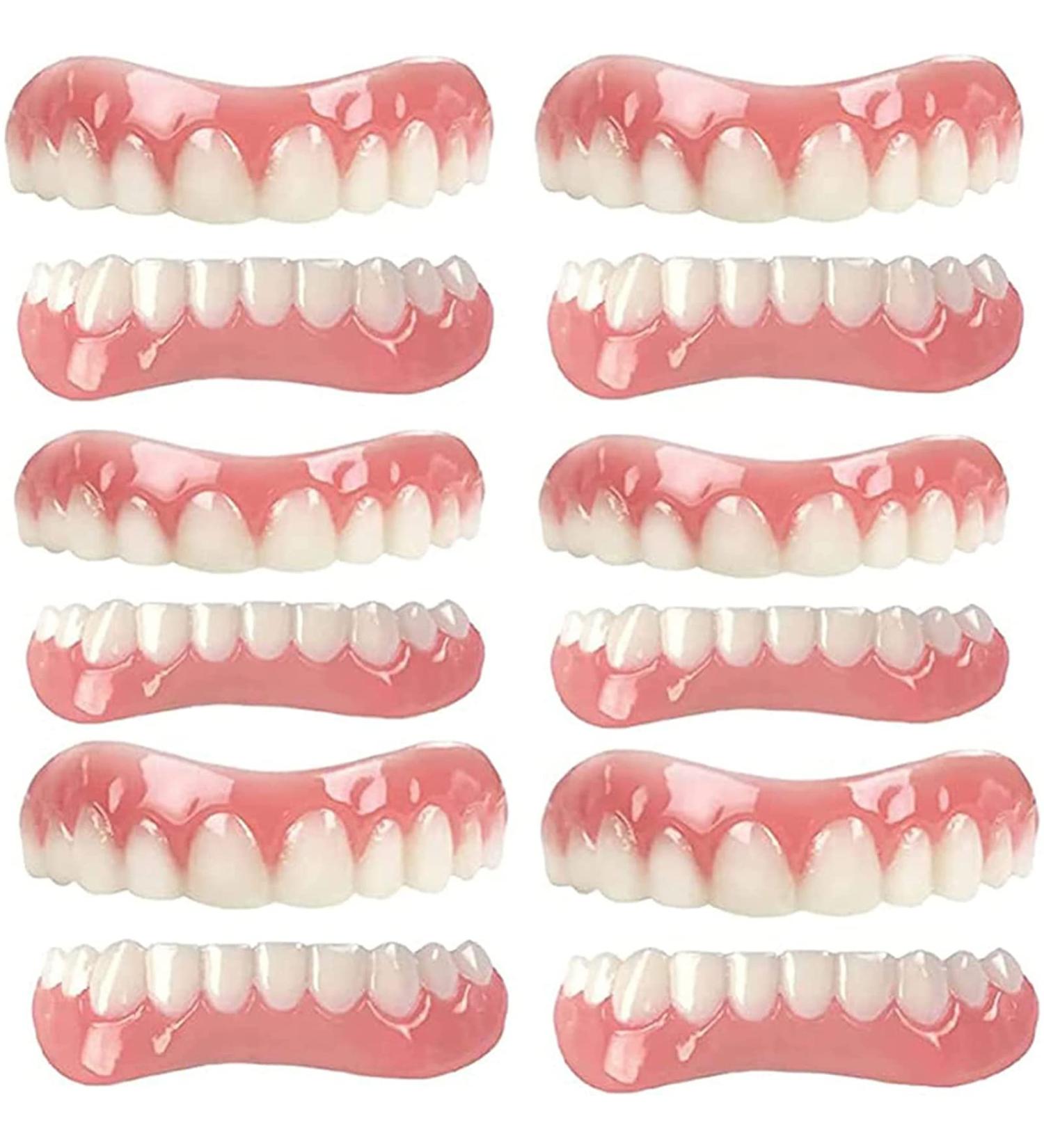 Props Instant Veneers - Reusable Cosmetic Teeth Set for Men & Women | Tooth Whitening Solution for Bad Teeth (6 Pairs) - Buy Online on GoSupps.com