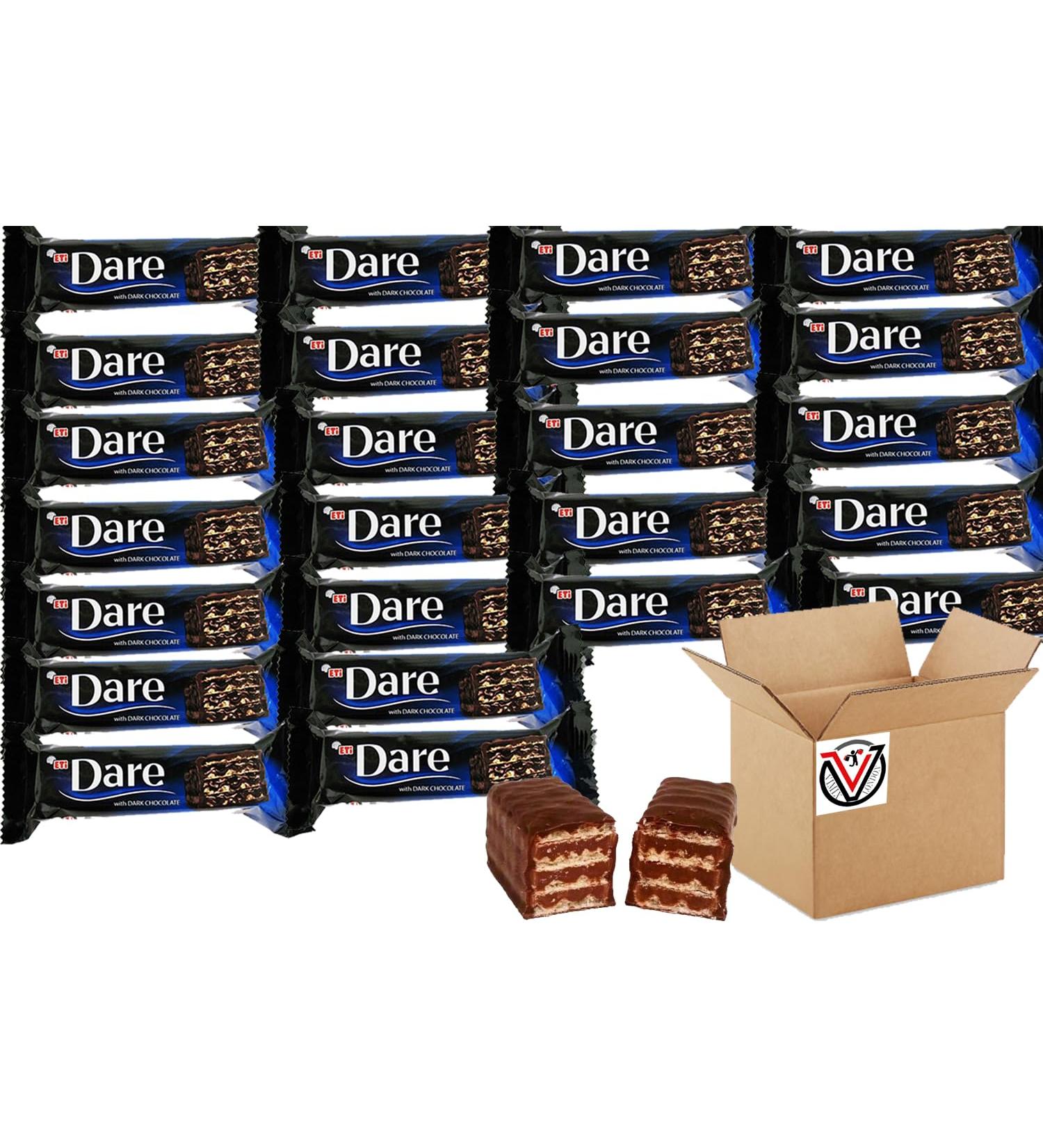 Dare Wafer in Dark Chocolate 50g - Wafer with Dark Chocolate & Cocoa Cream (24 Packs(Full Box)) - Buy Online on GoSupps.com