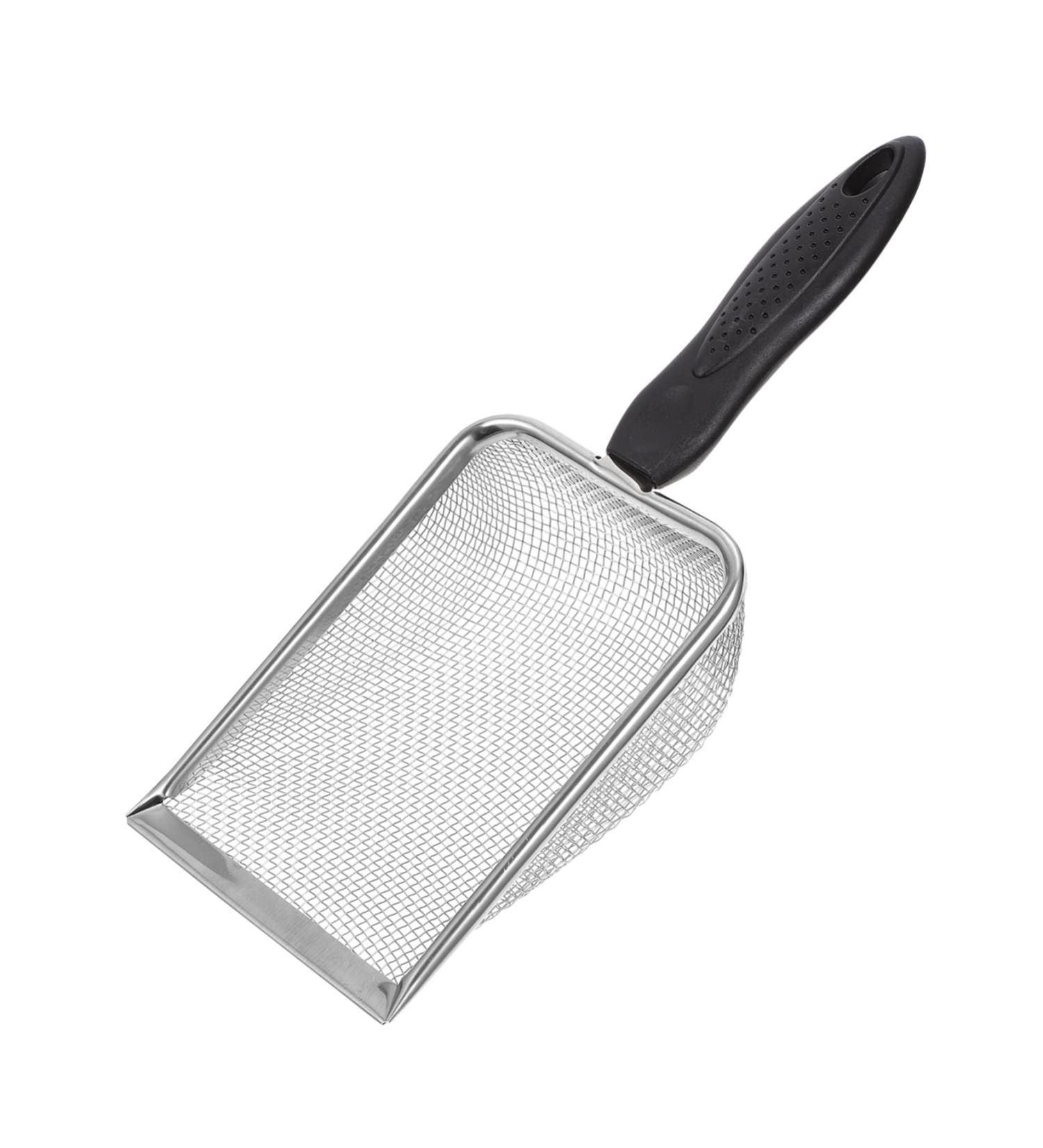 BESPORTBLE 2 Pcs Pet Cleaning Tools Shovel Fine Mesh Scoop Mats Scoops Pump Rat Cage Gear Cork Stainless Steel 27X10X5CMx2pcs Blackx2pcs - Buy Online on GoSupps.com