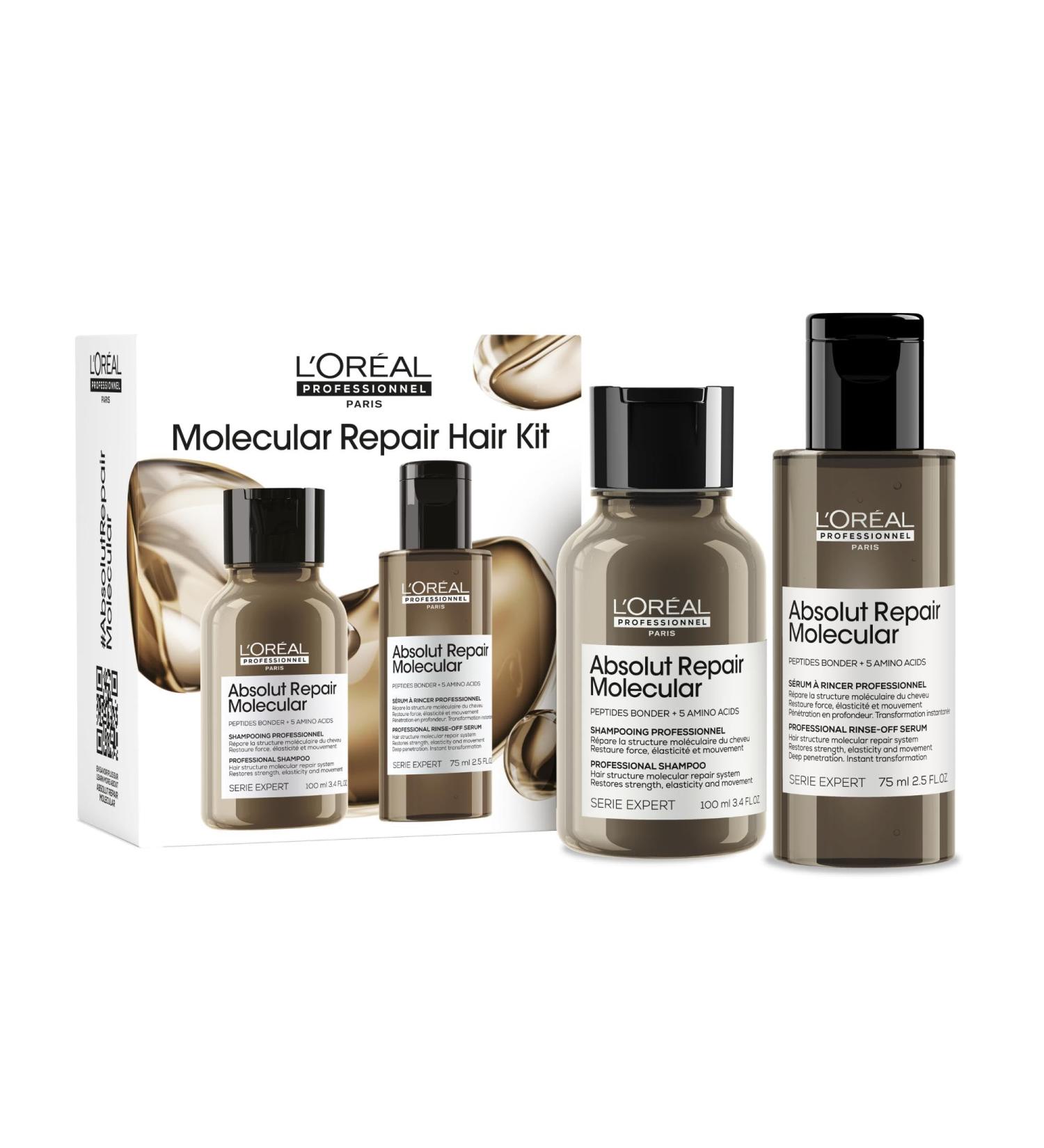L Or al Professionnel Kit D couverte Absolut Repair Molecular Tous Types de Cheveux Ab m s Duo Shampoing (100ml) + S rum Rincer (75ml) Formule Brevet e Routine Duo Mini - Buy Online on GoSupps.com