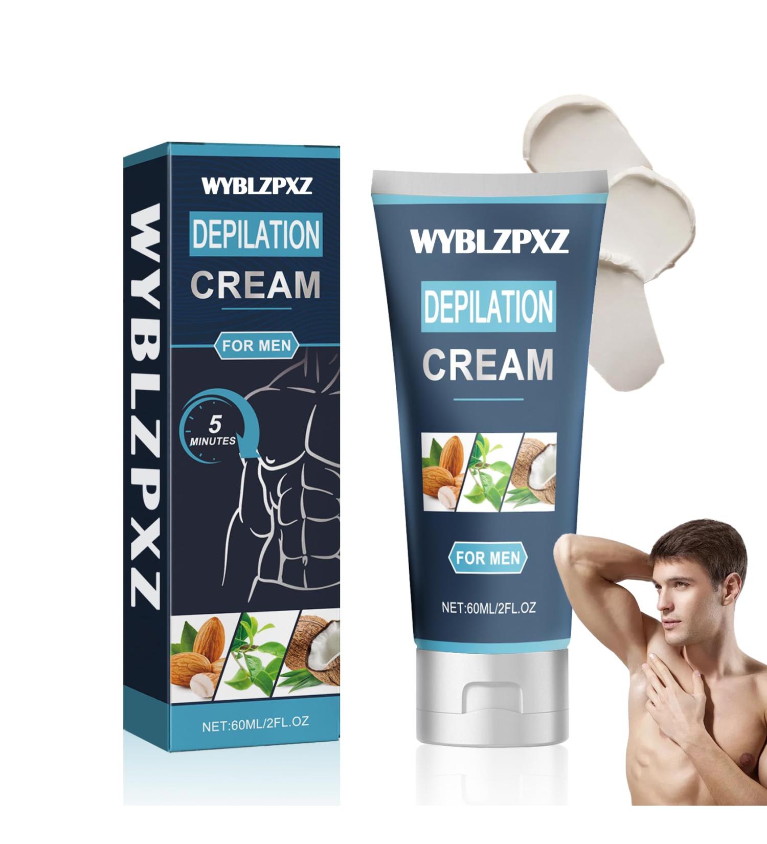 Men's Hair Removal Cream for Body & Face | Moisturizing Depilatory Cream for Coarse Hair | Gentle & Effective Hair Remover for All Skin Types - Intimate Care at Home - Buy Online on GoSupps.com