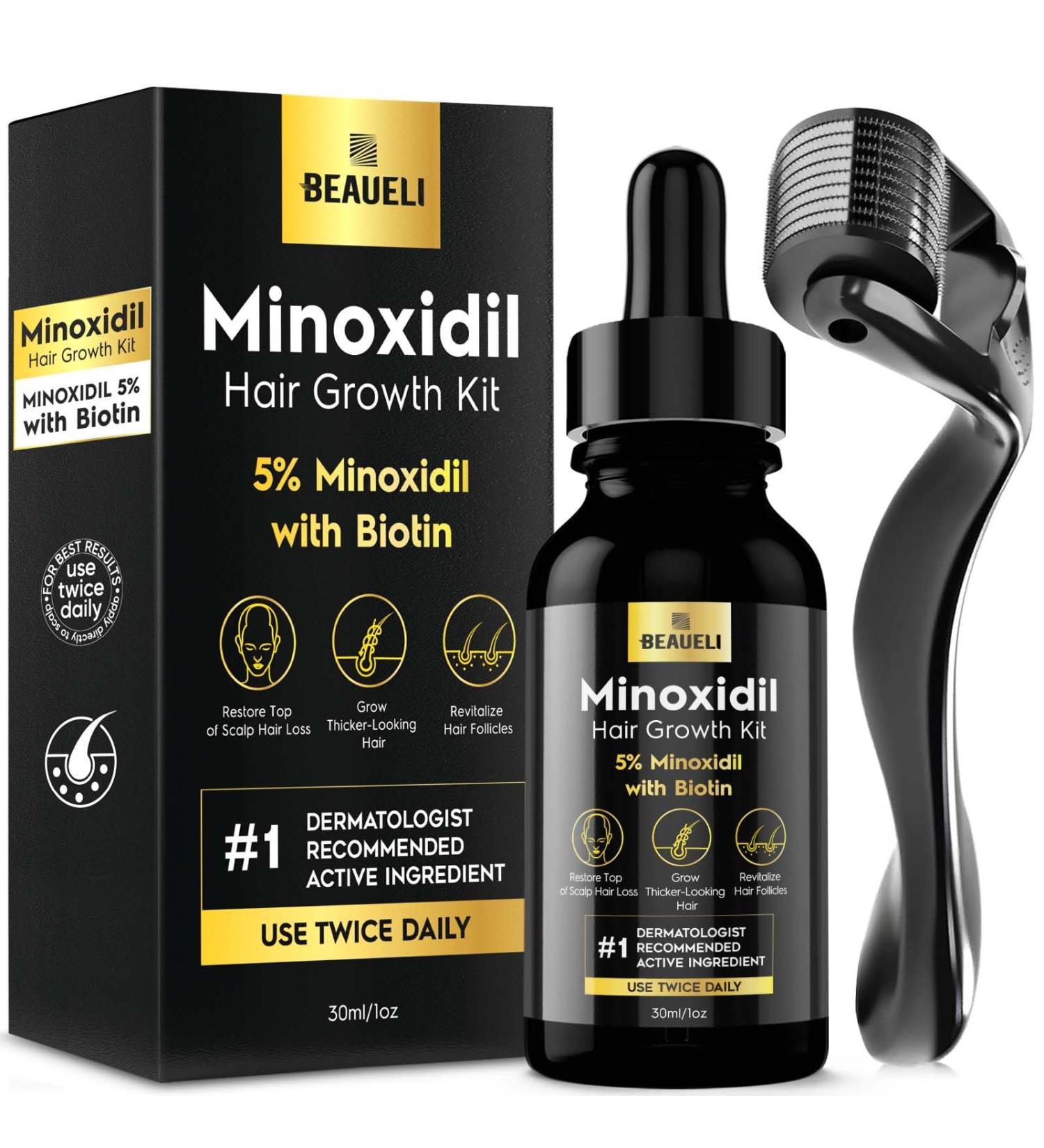 Minoxidil Beard & Hair Growth Kits for Men & Women | Effective 5% Hair Loss Treatment | Regain Confidence Today - Buy Online on GoSupps.com