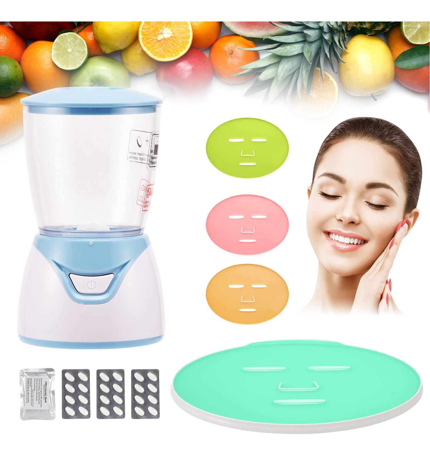 Professional DIY Facial Mask Maker Machine with 32 Collagen Tablets - Blue - Buy Online on GoSupps.com