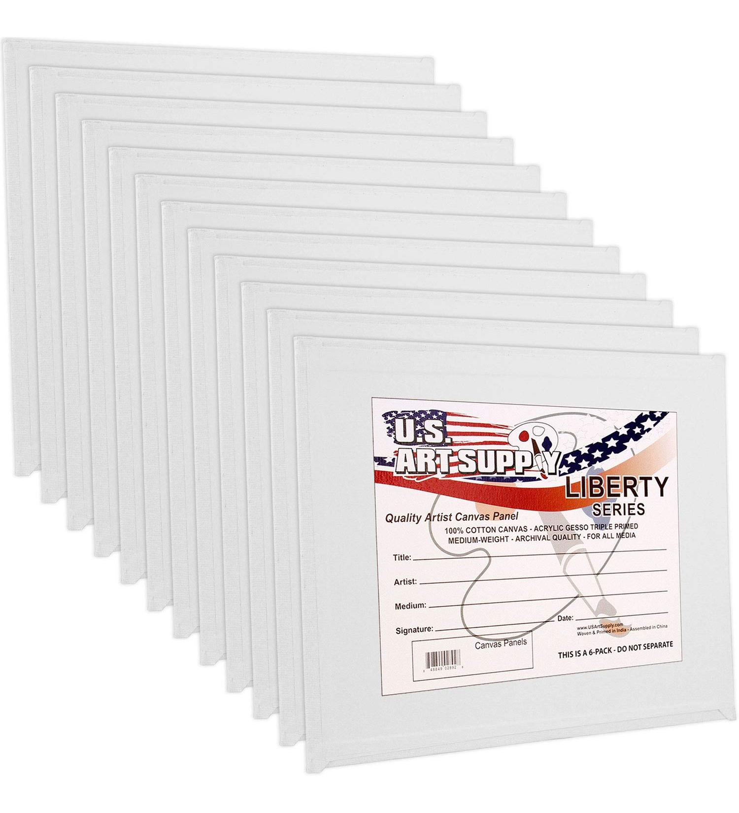 US Art Supply 6 X 6 inch Professional Artist Quality Acid Free Canvas Panel Boards 12-Pack (1 Full Case of 12 Single Canvas Panel Boards) 12 6 x 6 - Buy Online on GoSupps.com