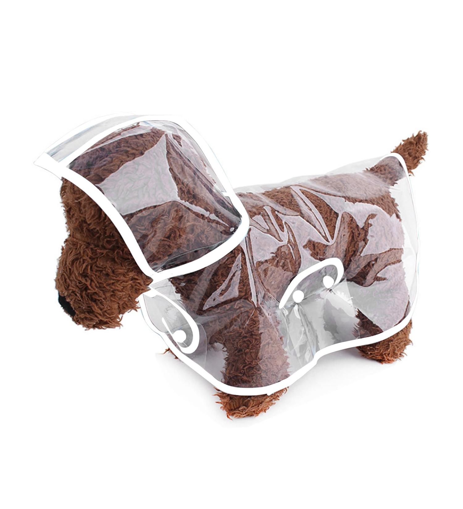 Buy Petcute XXL Waterproof Dog Raincoat - Transparent Breathable Hooded Rain Coat for Medium & Large Dogs - Buy Online on GoSupps.com