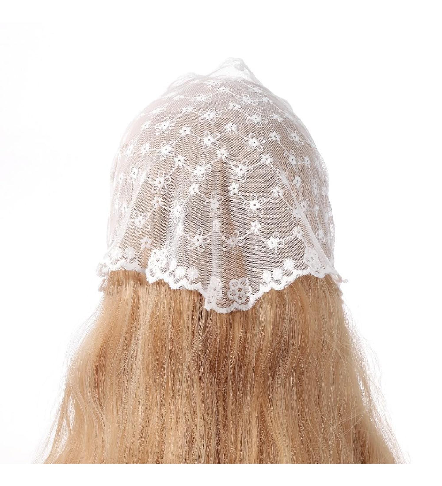 1 Piece Women's Lace Triangular Headscarf Headscarves Hair Bands Headbands Triangle Scarf Hair Scarf Hair Band Hair Accessories Headwear for Women Girls Daily Wear White E - Buy Online on GoSupps.com