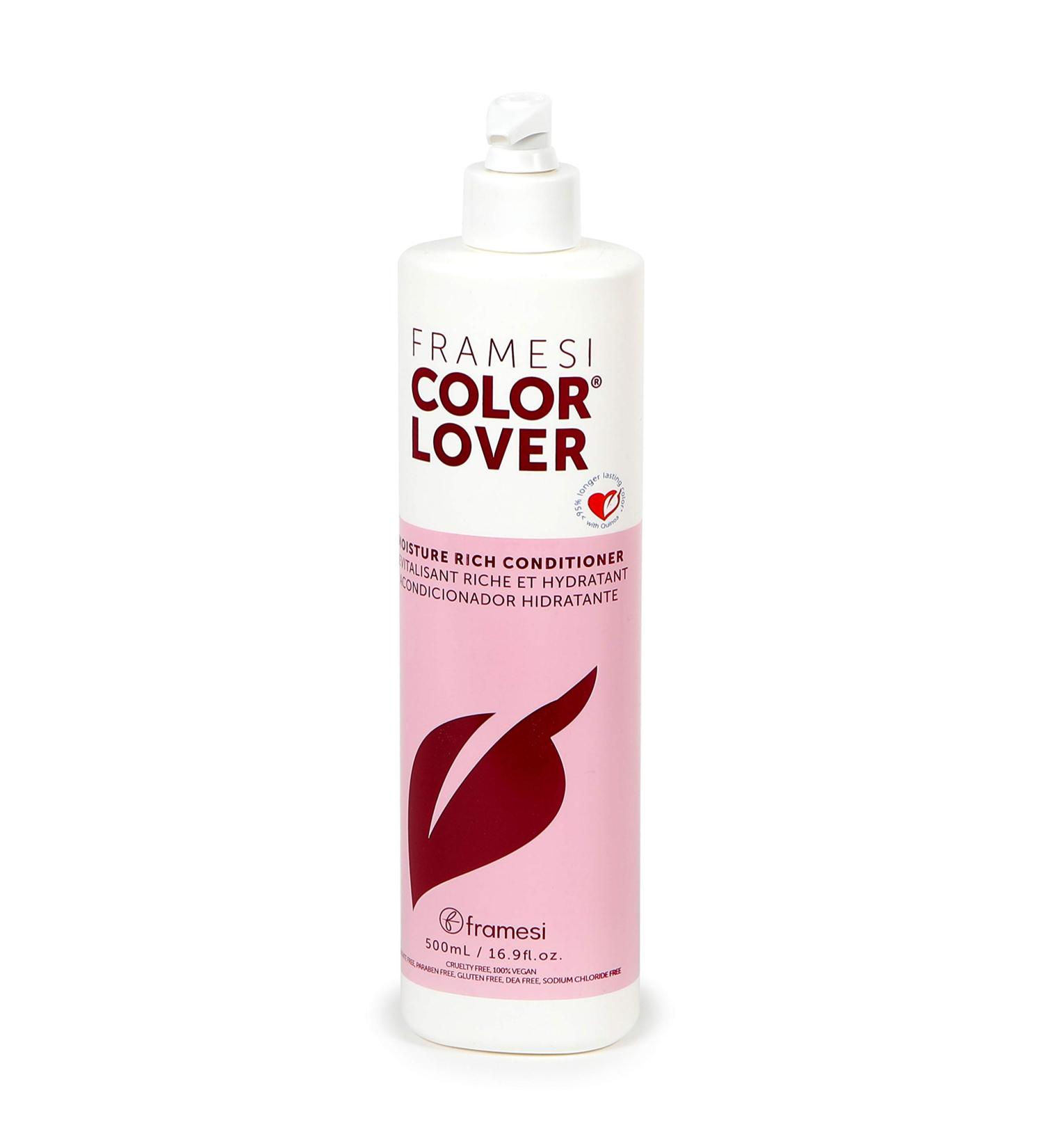 Framesi Color Lover Moisture Rich Conditioner - Sulfate Free with Coconut Oil & Quinoa - 16.91 Fl Oz - Buy Online on GoSupps.com