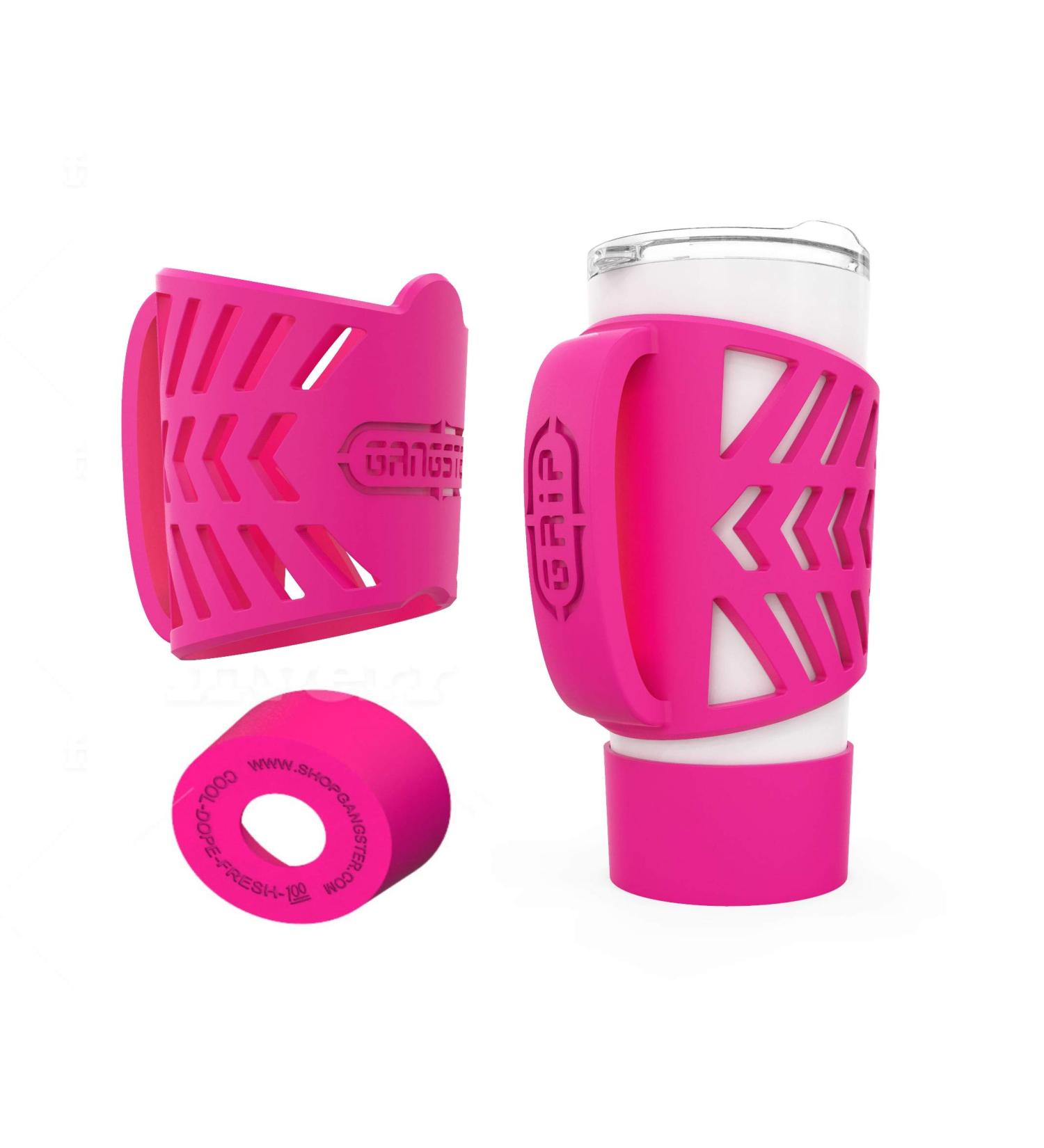 Gangster Armor Grip for 20 oz Tumblers - Silicone Handle Sleeve for Yeti, RTIC, Corkcicle Tumblers - Pink Boot Tumbler Bottom Rubber - Buy Online on GoSupps.com