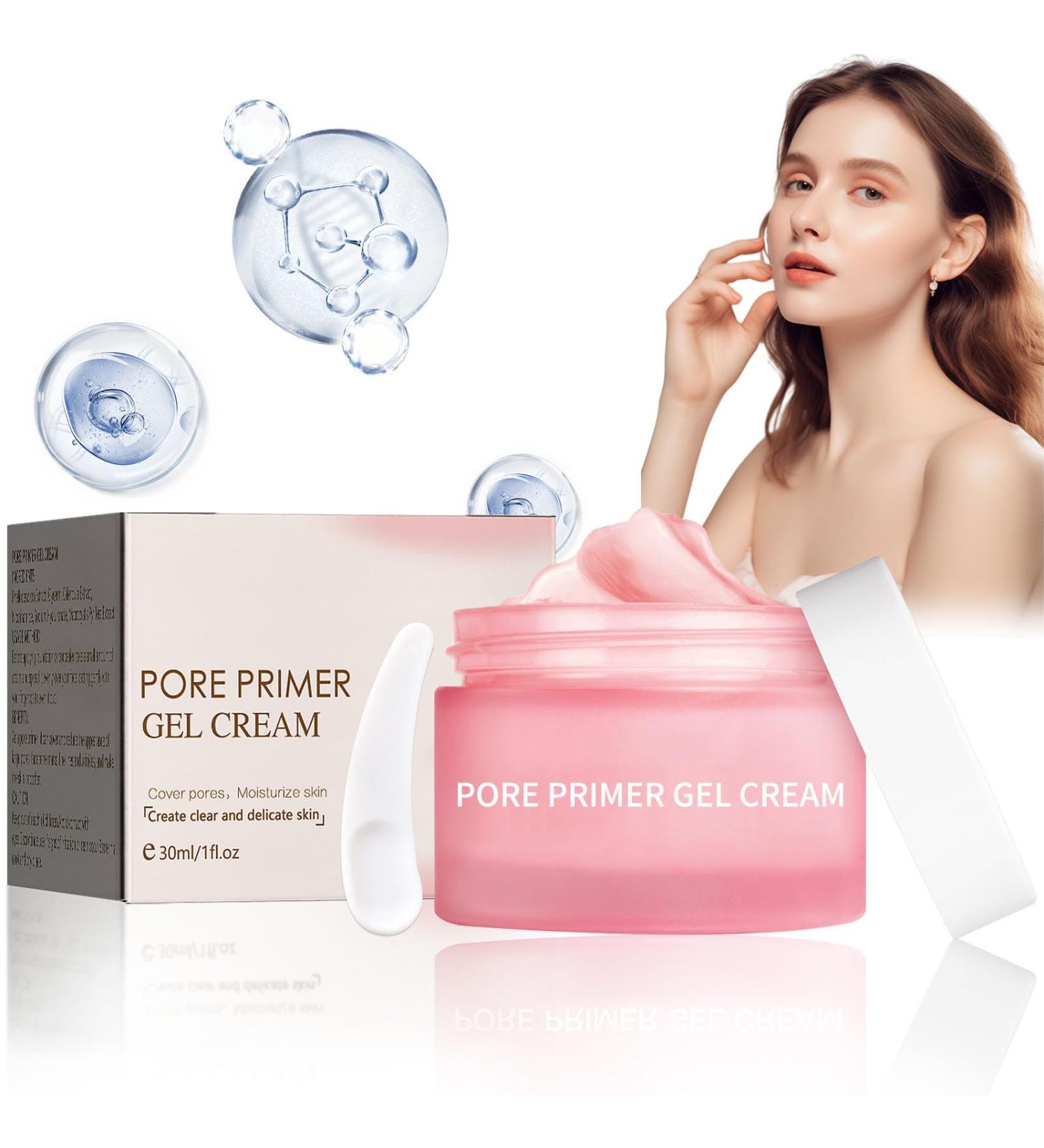 Buy Pore Primer Gel Cream - Invisible Pore Shrink & Moisturizing Face Makeup Primer for Flawless Skin - Buy Online on GoSupps.com
