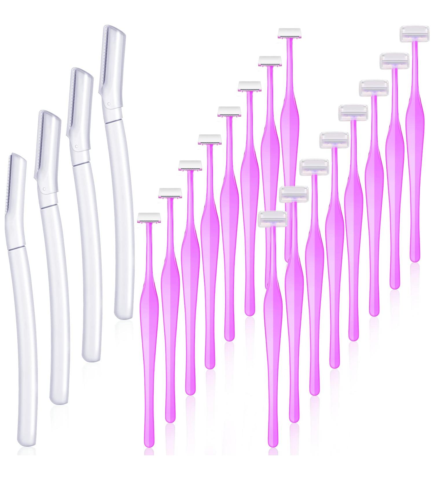 Eyebrow Razor for Women - 20 Pcs T-Shaped Dermaplane & Facial Trimmer Set - Buy Online on GoSupps.com