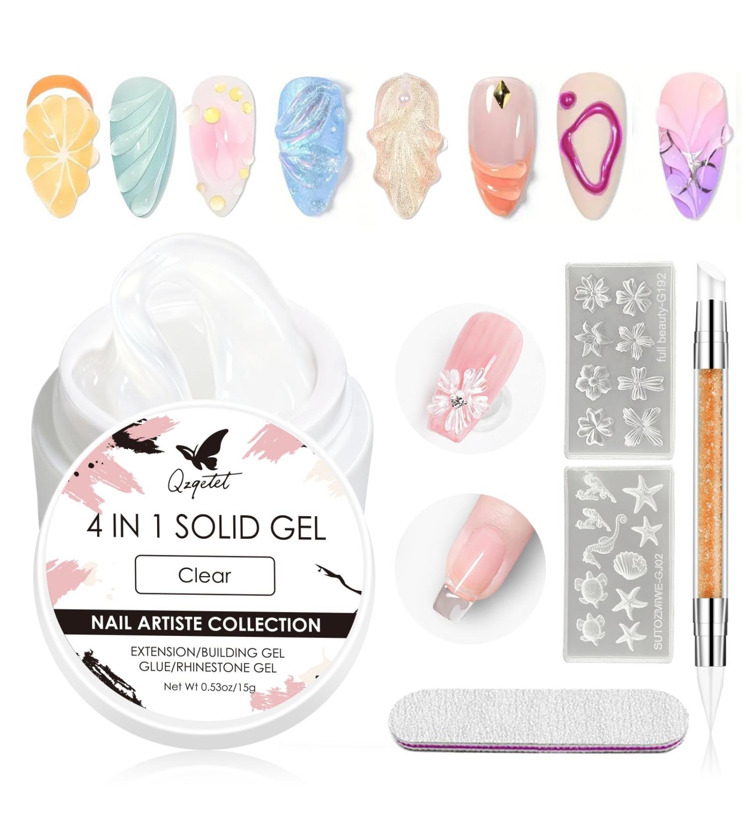  MAGIC ARMOR Solid Builder Gel 4 in 1 15g 3D Gel Builder Gel Solid Builder Gel for Gel Nails Carving and Nail Extension Non-stick for DIY Nail Salon Nail Art Design - Buy Online on GoSupps.com