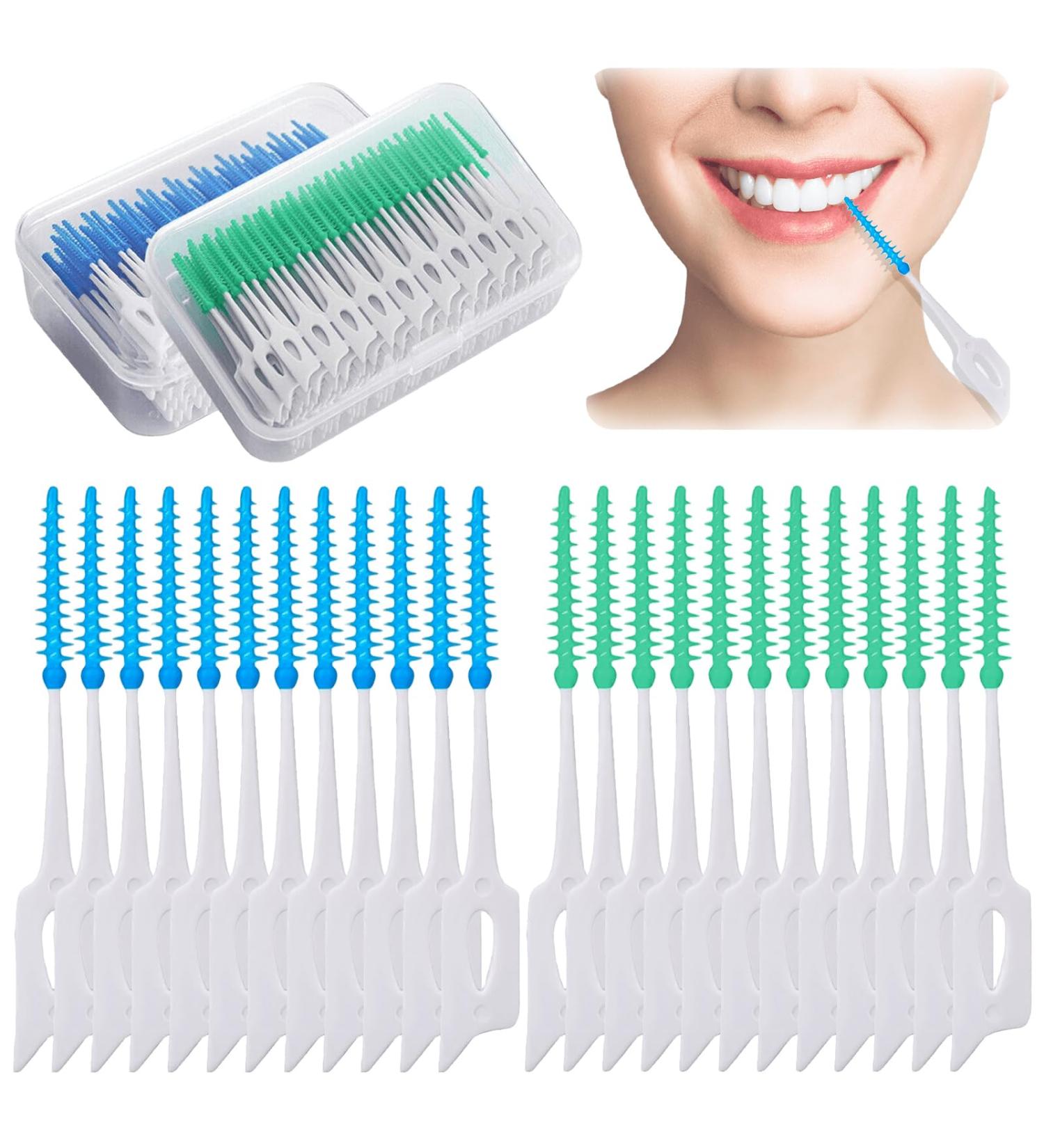 400 Pieces Interdental Brushes - Soft Silicone Dual-House Dental Sticks for Optimal Oral Care - Buy Online on GoSupps.com