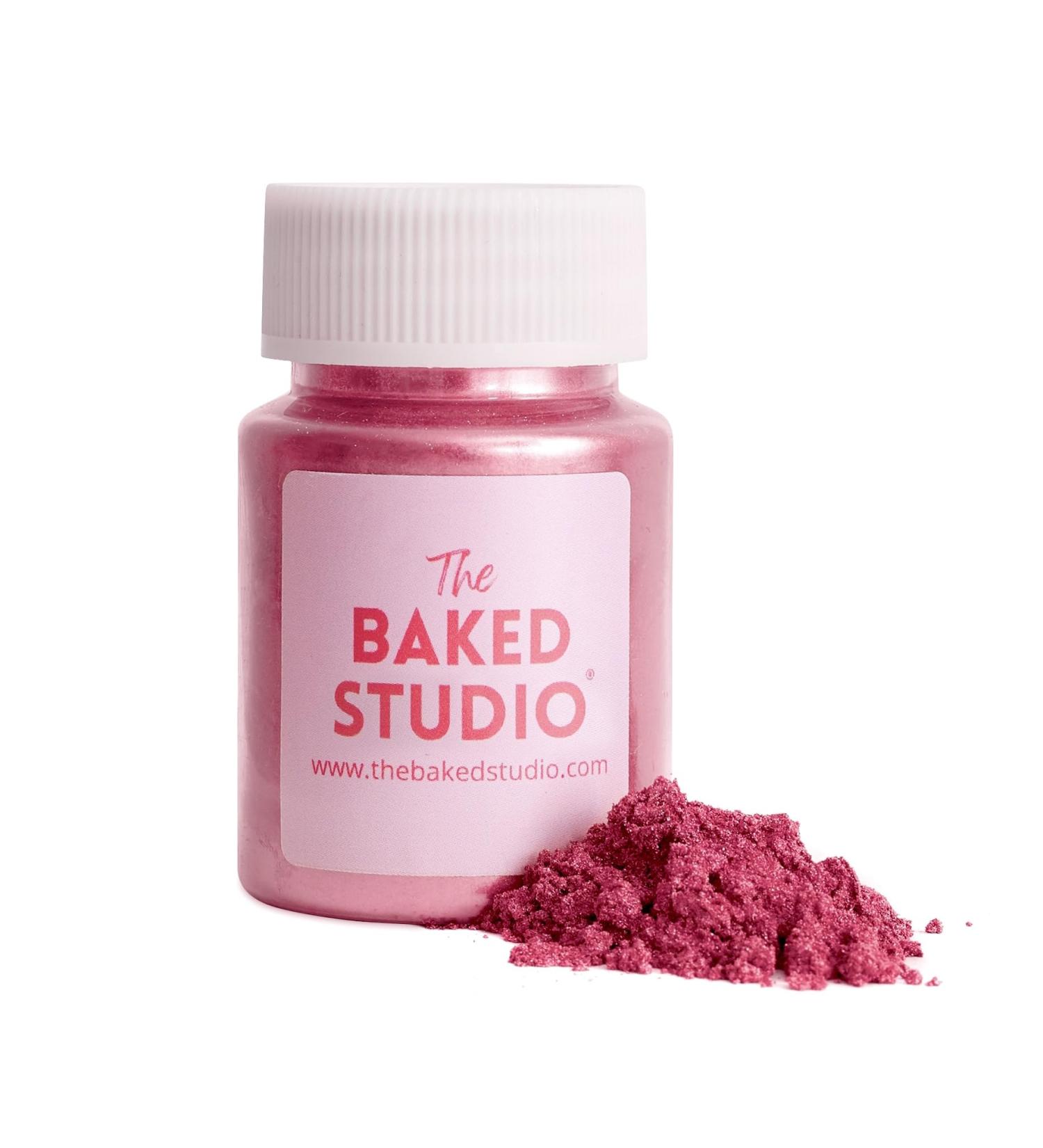 Baked Studio Original Edible Glitter Lustre Dust - Pink Shimmer 15g for Cake Decorating - Buy Online on GoSupps.com