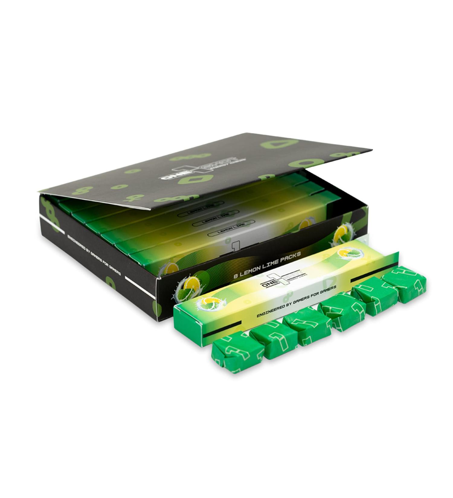 1 Shot Energy Chews Lemon Lime - 75mg Caffeine Per Piece - 48 Count Pack (10oz) - Buy Online on GoSupps.com