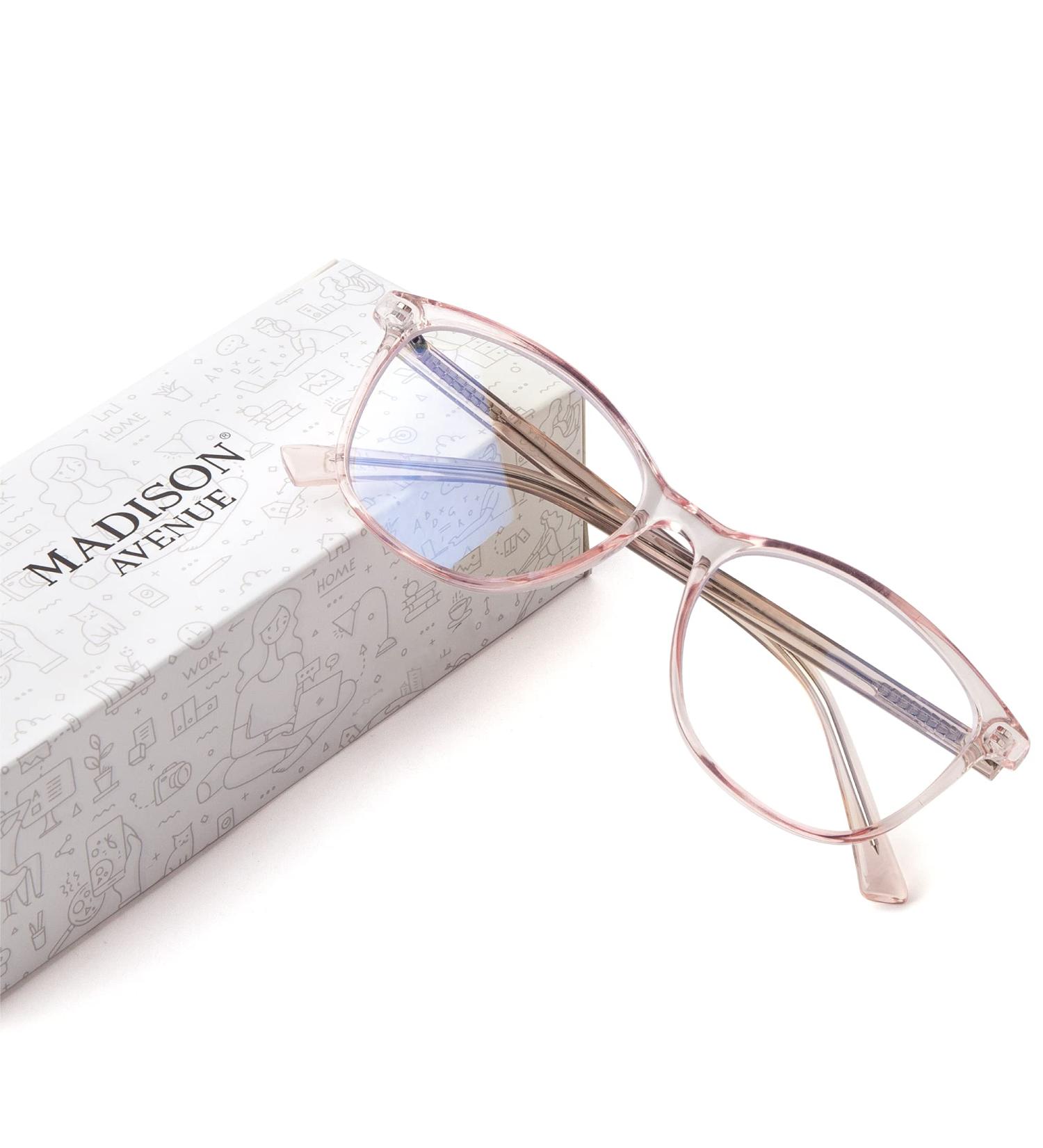 Madison Avenue Blue Light Filter Glasses for Women - TR90 Computer Glasses with Metal Hinges - Stylish Blue Light Protection - Buy Online on GoSupps.com