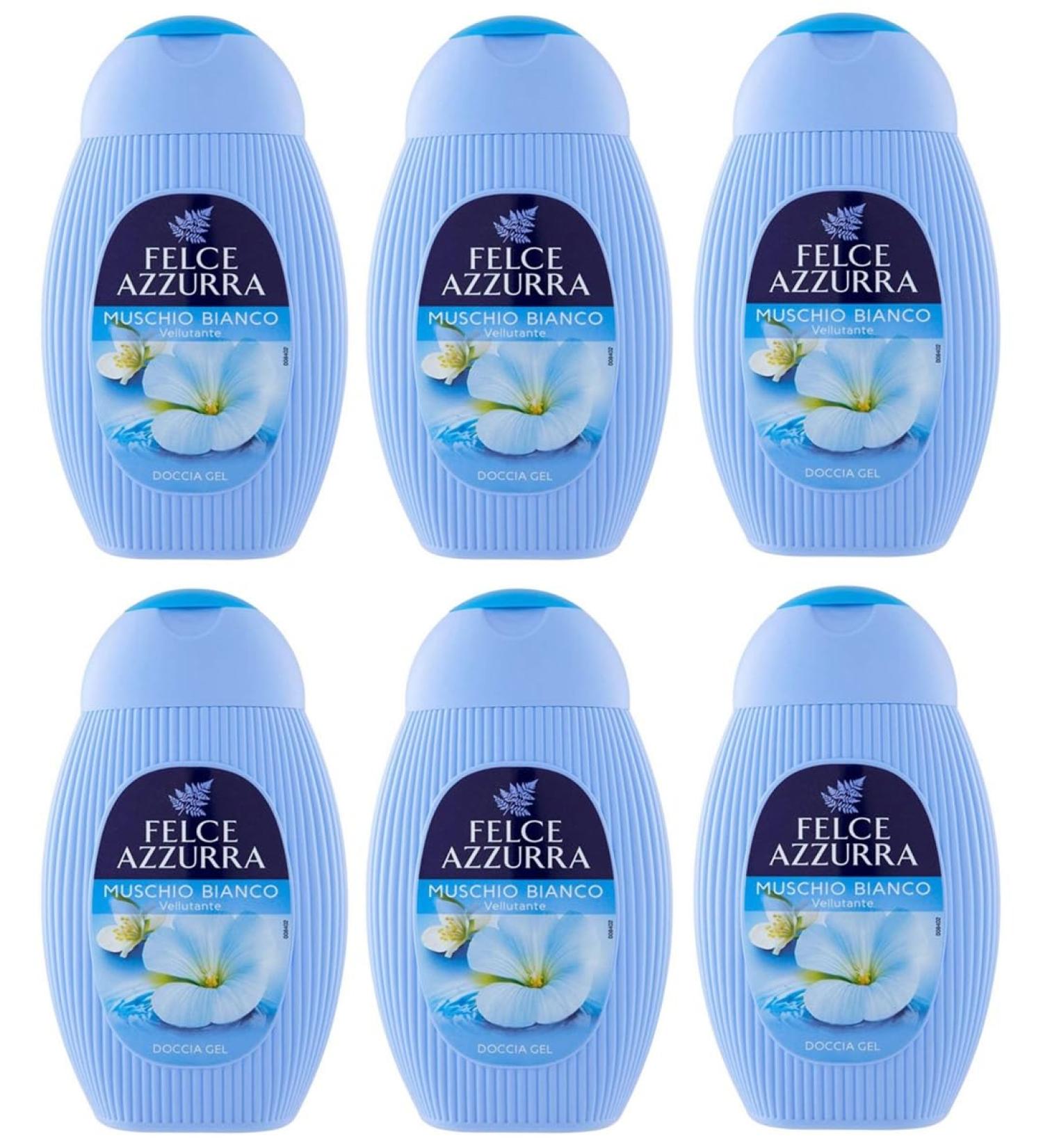  Felce Azzurra 6 x Shower Gel Blue Musk White Shower Gel - Shower Gel 250ml - Buy Online on GoSupps.com