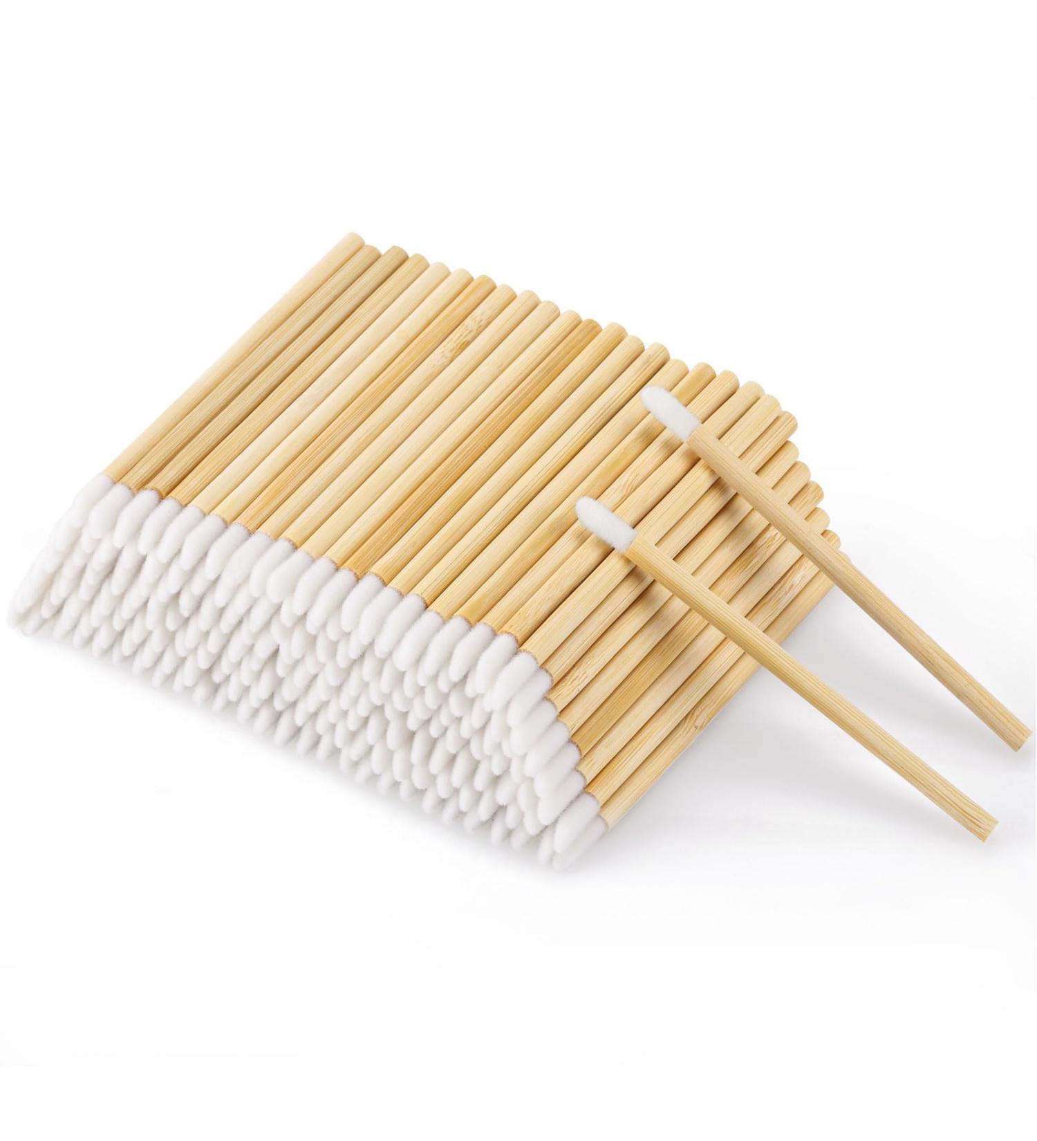 200pcs Disposable Bamboo Handle Lip Brushes - Eco-Friendly Lipstick & Lip Gloss Applicators | Makeup Tools for Perfect Application - Buy Online on GoSupps.com