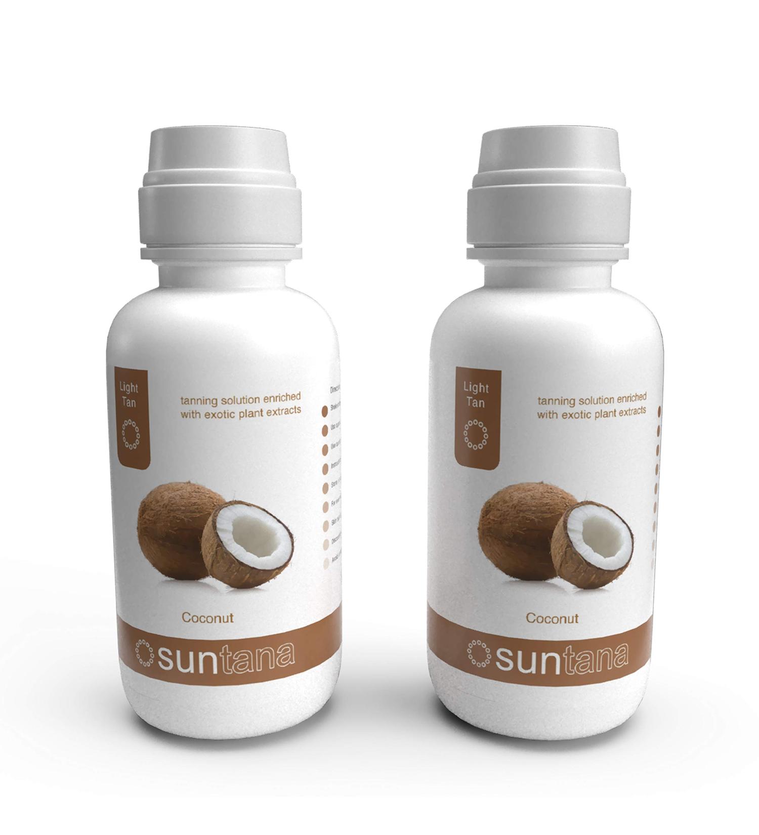 Suntana Spray Tan Coconut Fragranced Sunless Spray Tanning Solution Light Tan 8% DHA - 16oz