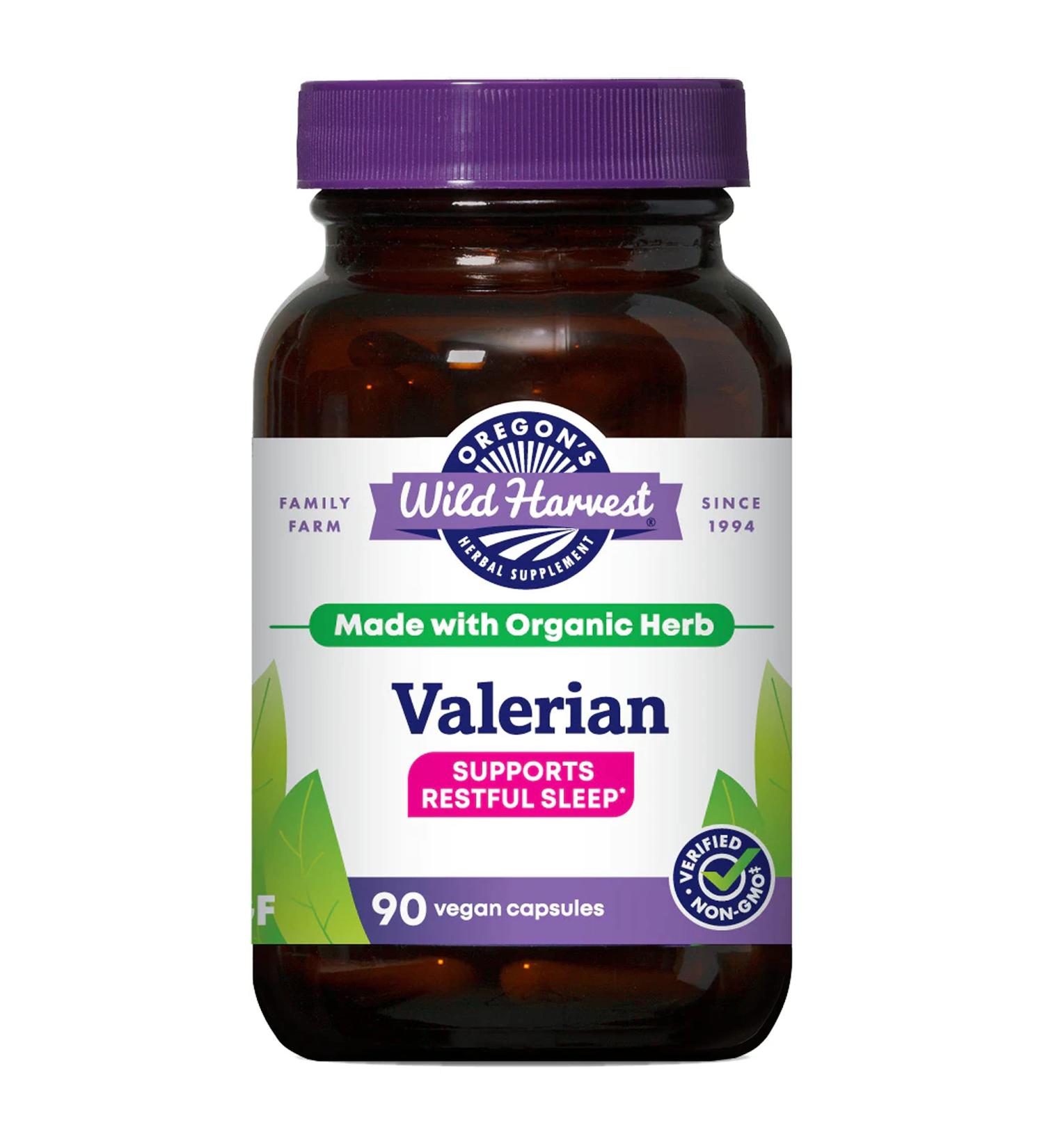 Organic Valerian Herbal Aid 900mg 90ct - Oregon's Wild Harvest - Pack of 1 - Buy Online on GoSupps.com
