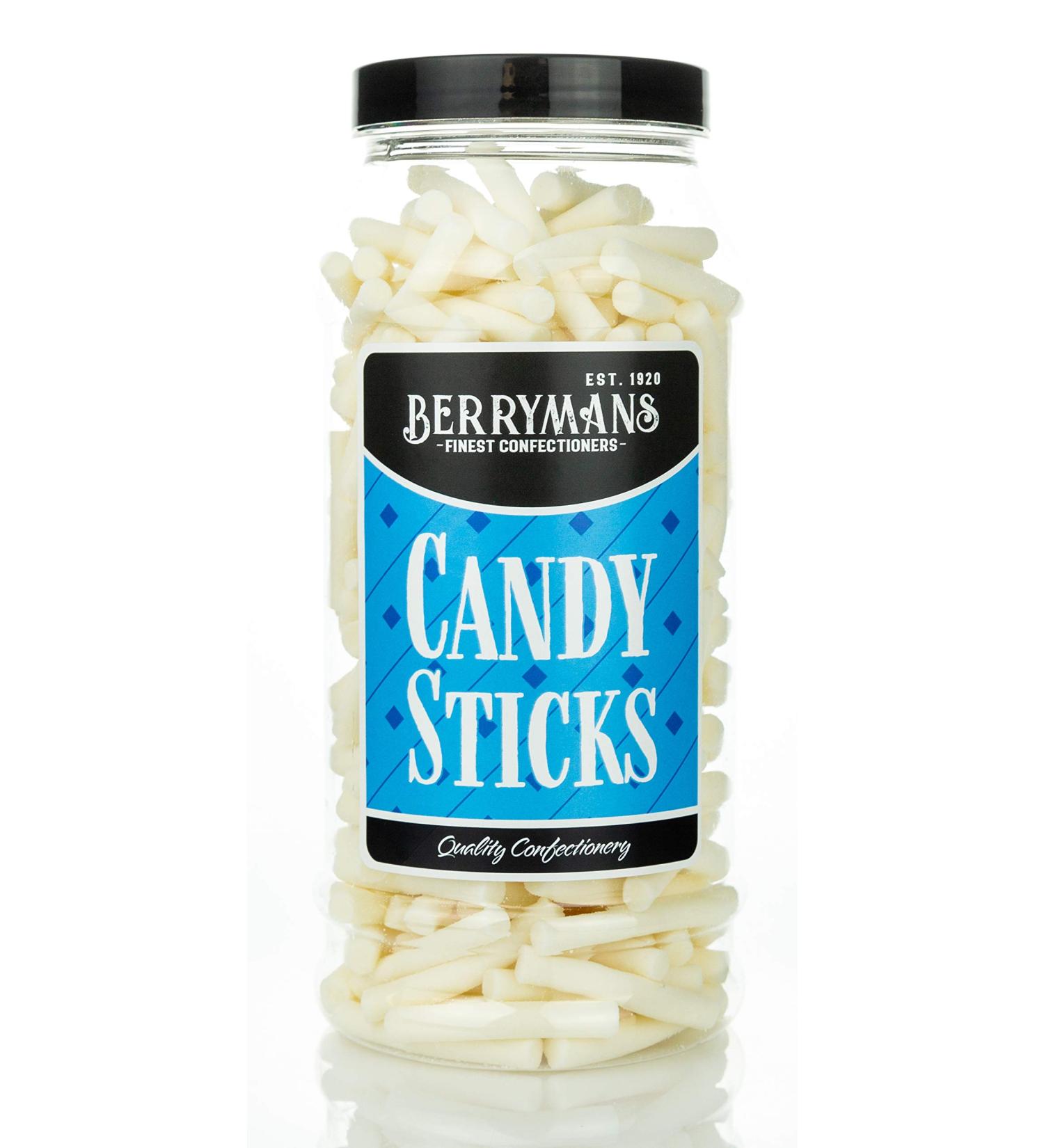 Original Pineapple Flavour Candy Sticks Retro Sweets Gift Jar by Berrymans Sweet Shop - Classic Sweets Traditional Taste. - Buy Online on GoSupps.com
