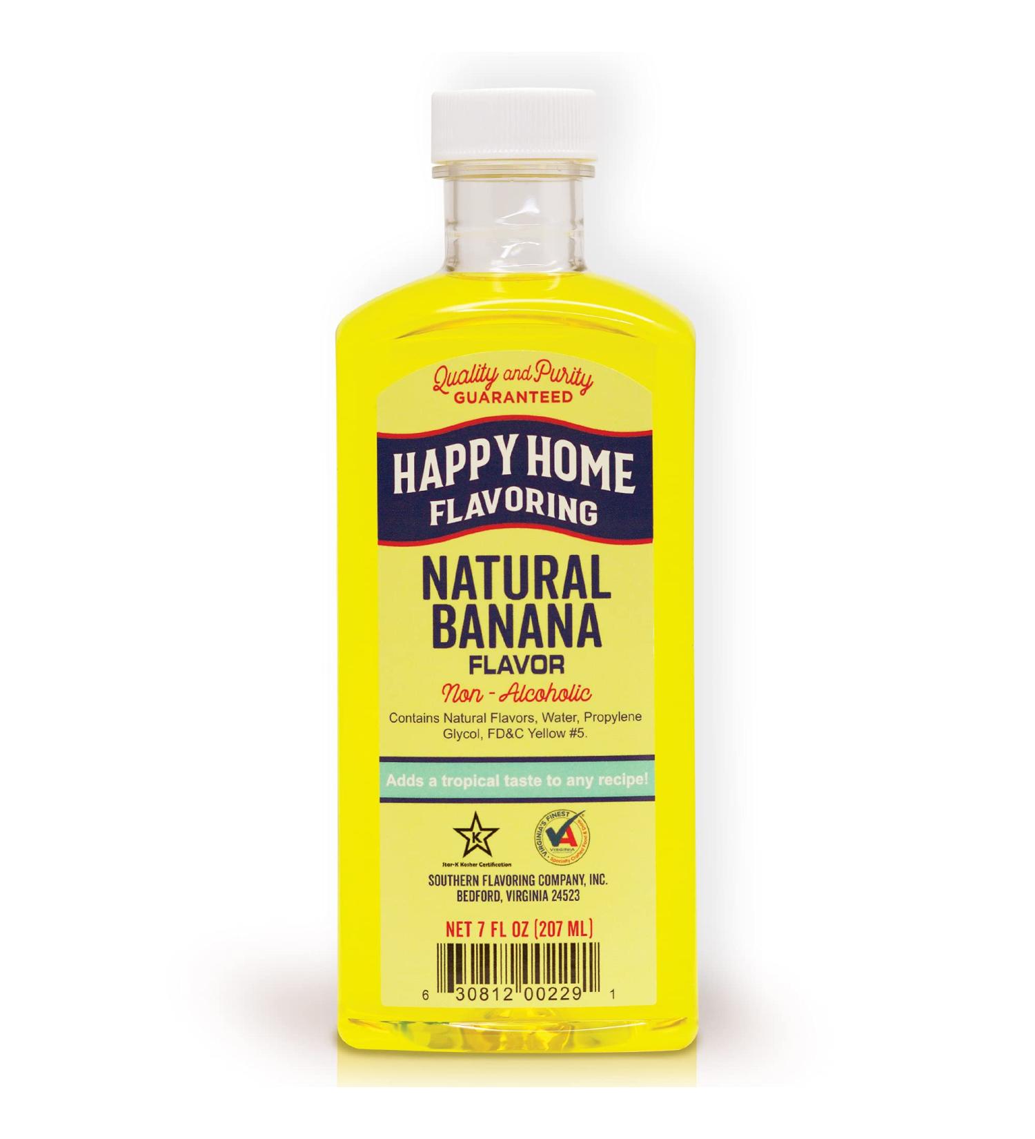 Happy Home Natural Banana Flavoring 7oz - Non-alcoholic & Certified Kosher - Buy Online on GoSupps.com